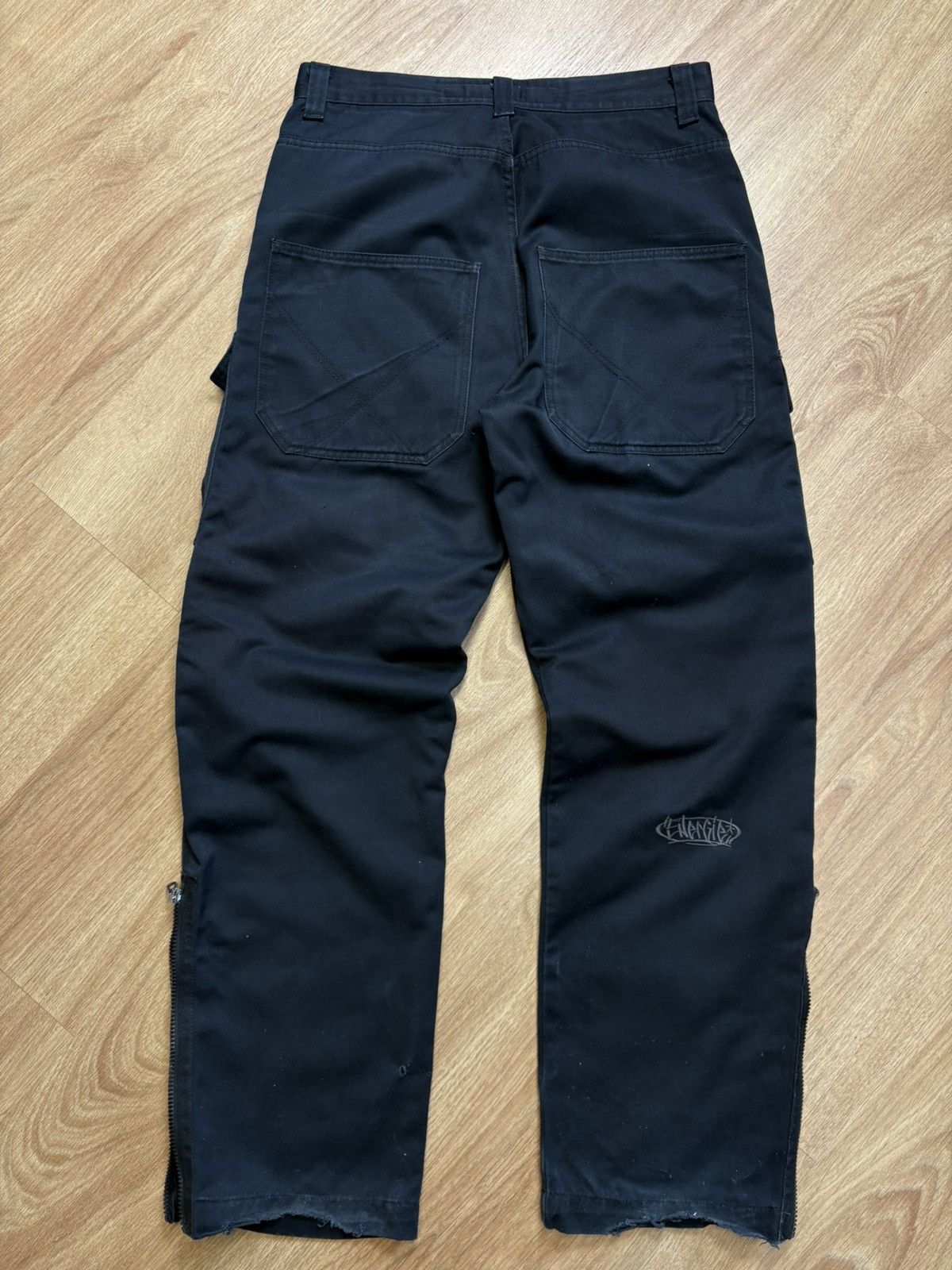 Energie Vintage Energie 2000s Embroidered Cargo Trousers (33x30) Size US 33 - 2 Thumbnail