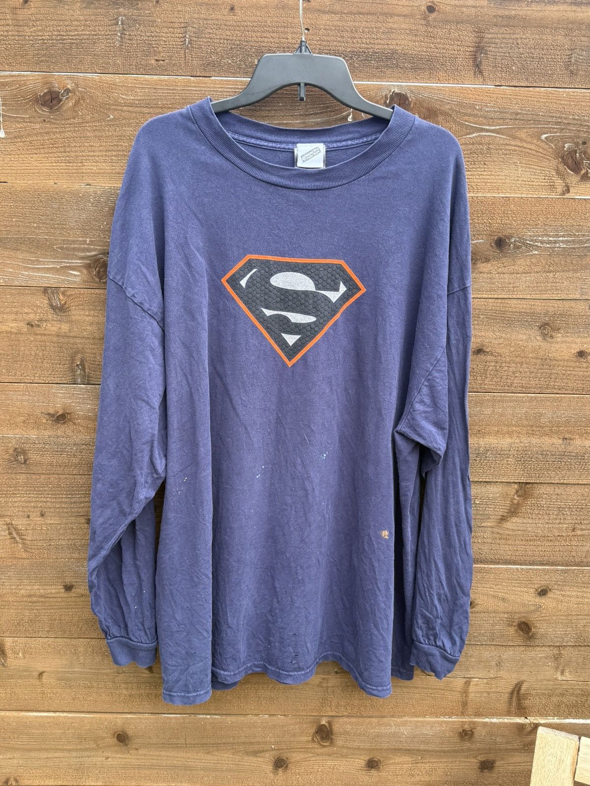 Vintage Vintage 90s Superman Man of Steel Longsleeve Tshirt Size US XL / EU 56 / 4 - 1 Thumbnail