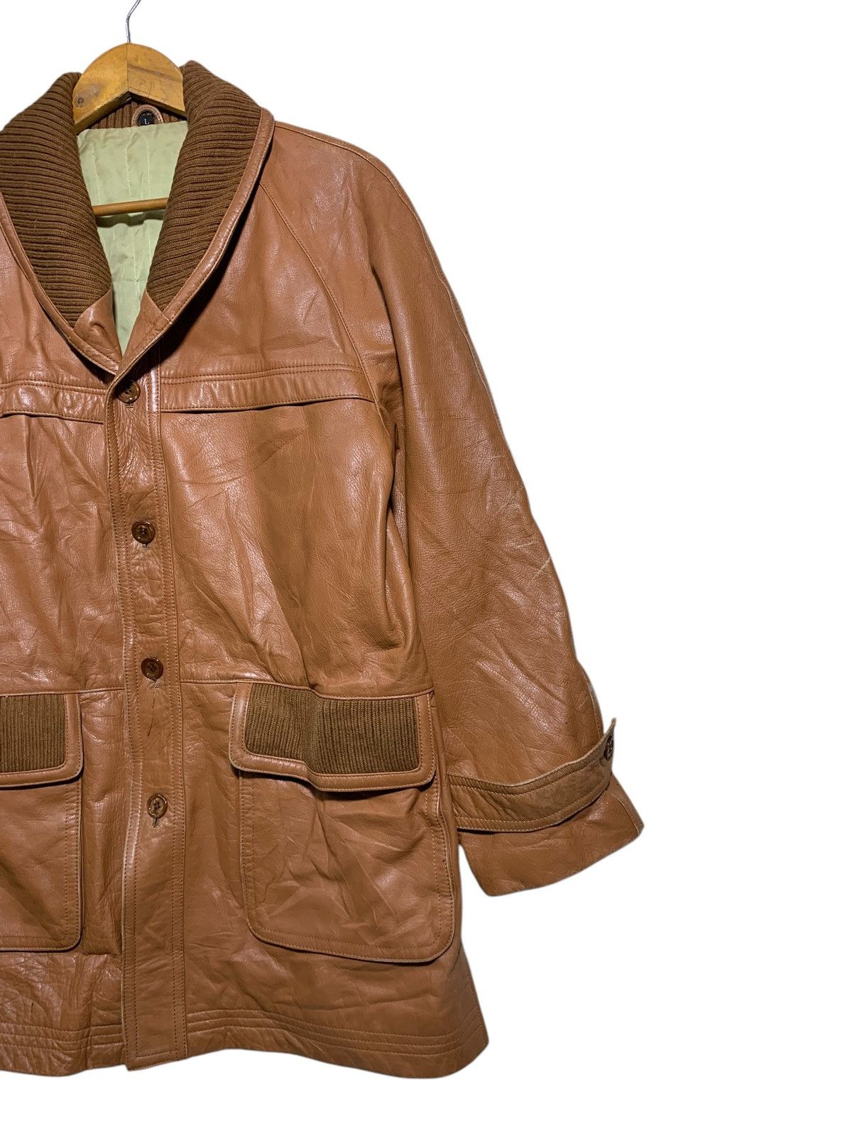Genuine Leather 🔥GENUINE LEATHER SHAWL COLLAR JACKETS Size US L / EU 52-54 / 3 - 3 Thumbnail