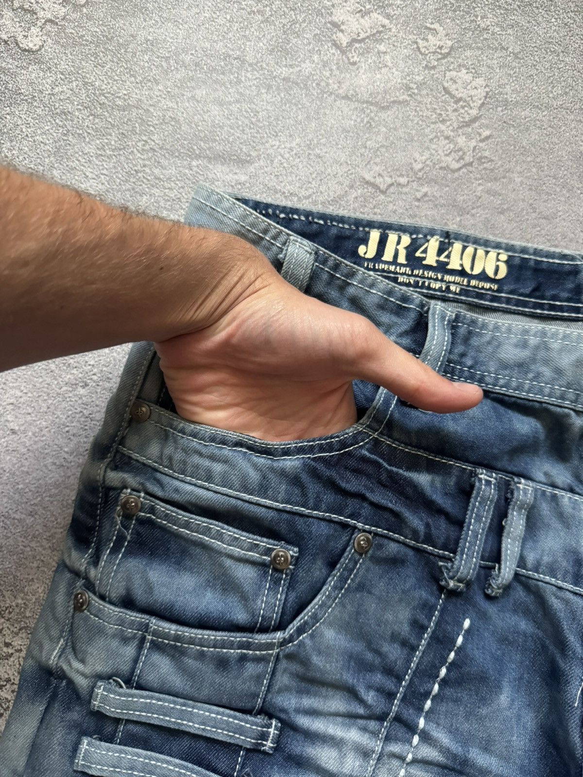 Japanese Brand JapRag By Okusama zaniki cargo denim pant trouser Jean Japan Size US 38 / EU 54 - 5 Thumbnail