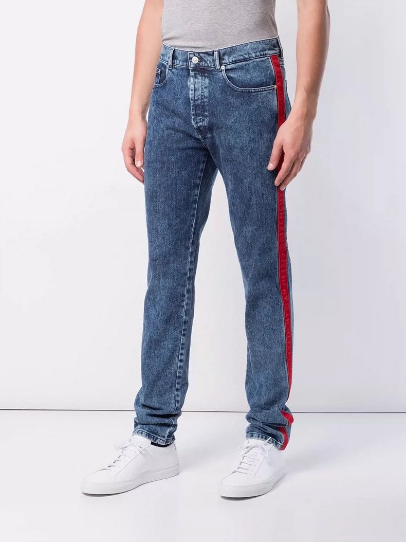 Givenchy Givenchy Denim pants with side stripes and elasticity Size US 30 / EU 46 - 1 Thumbnail