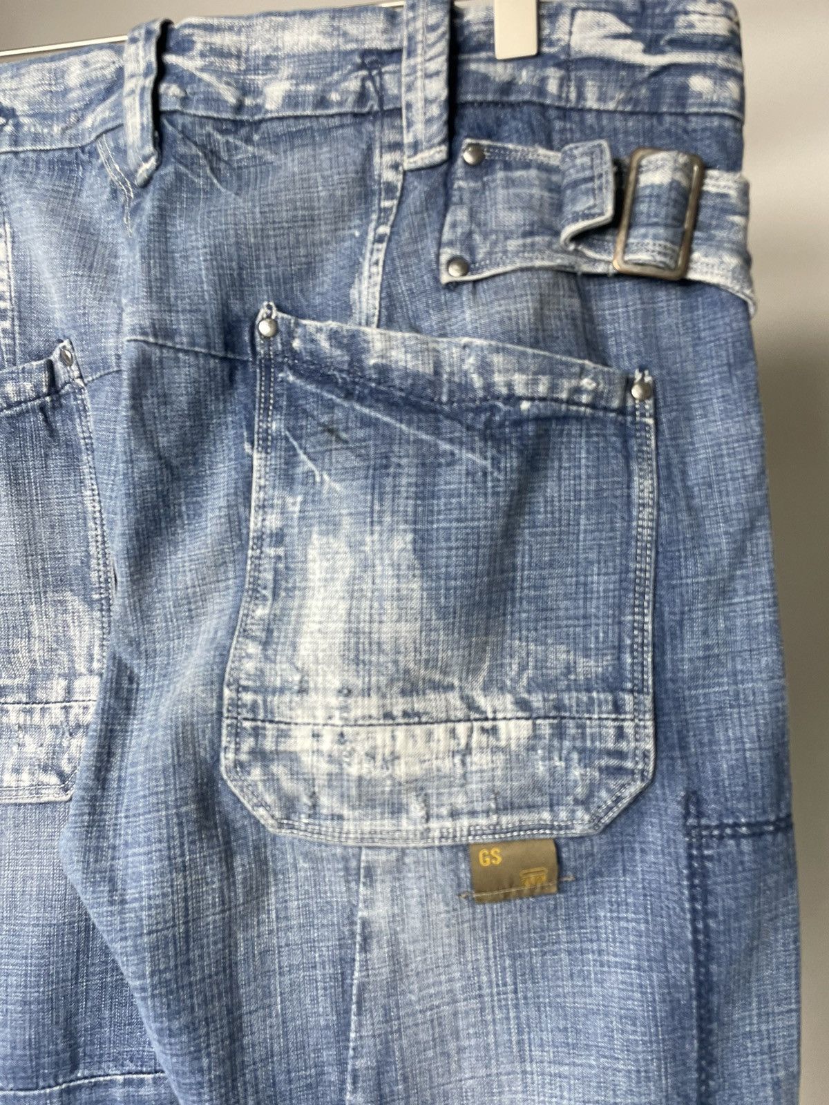 G-Star G-Star RAW Faded Distressed Vintage Washed Denim Work Jeans Size US 36 / EU 52 - 9 Thumbnail
