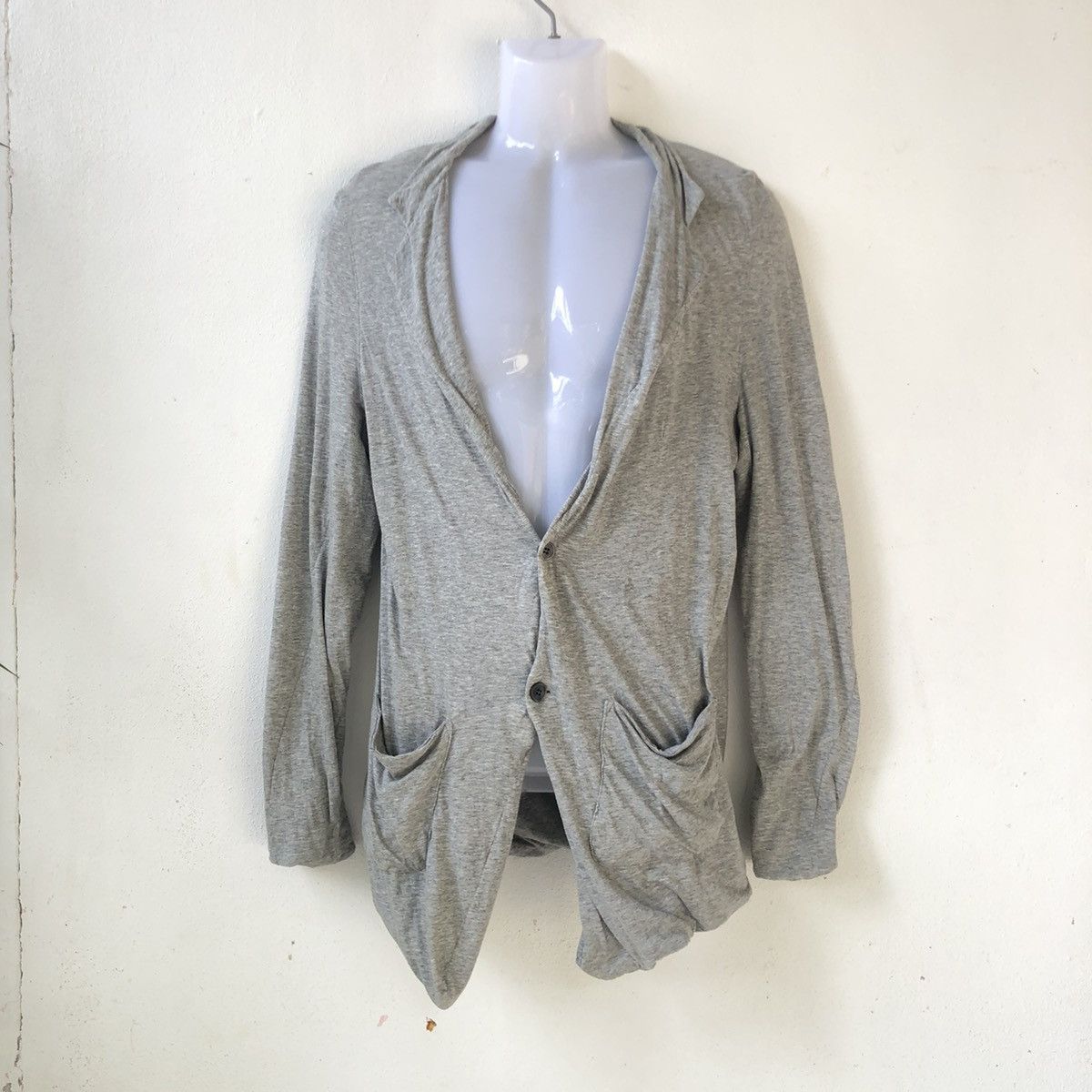 Japanese Brand PPFM Asemmetrical Double Layer Cardigan Size US M / EU 48-50 / 2 - 12 Thumbnail