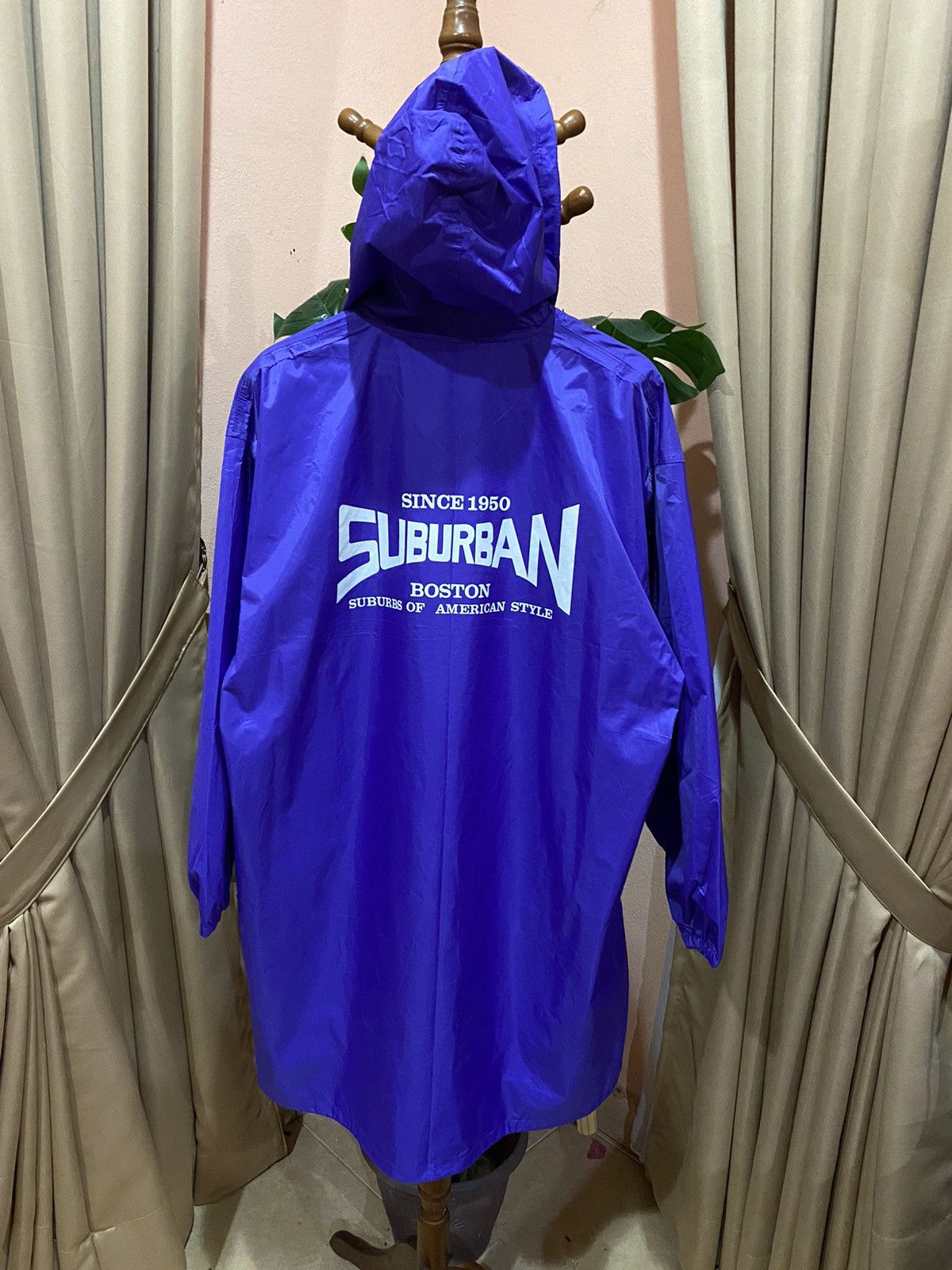 Suburban Boston Hooded Raincoat Vintage 1990s Made in Japan