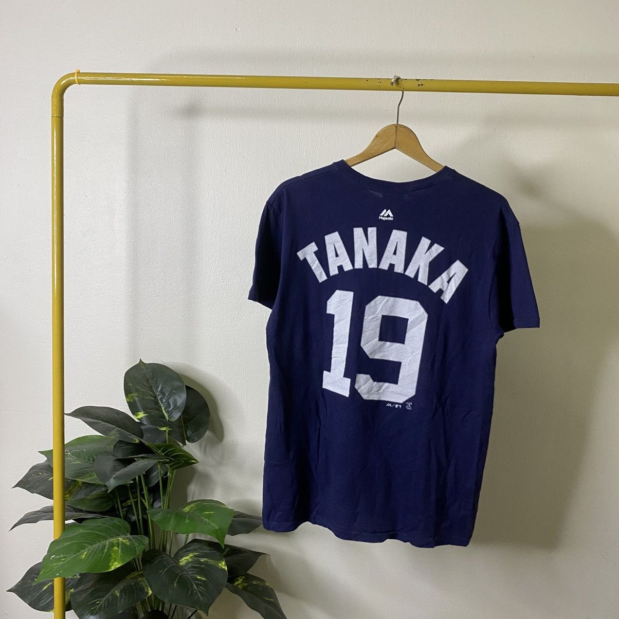 MLB Y2K Majestic NY Yankees Tanaka Nameset MLB Baseball Tshirt Size US M / EU 48-50 / 2 - 1 Thumbnail