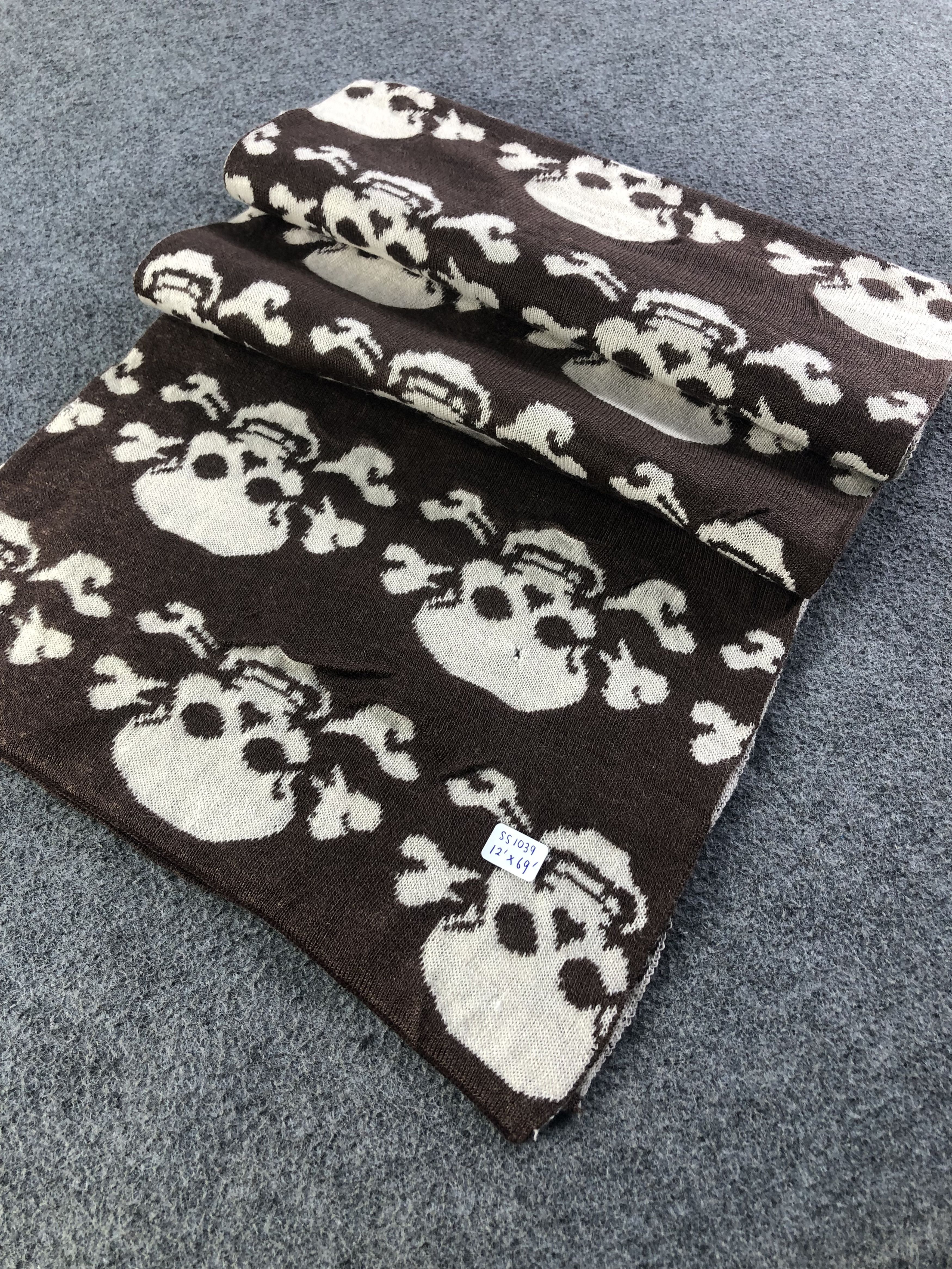 Vintage Skulls Design Scarf / Muffler / Neckwear Size ONE SIZE - 3 Thumbnail