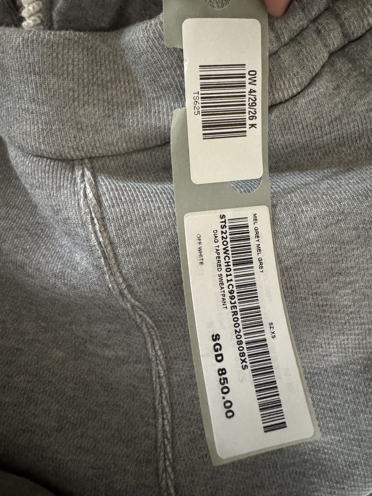 Off-White Off-White Diag Tapered Sweatpants Size US 26 / EU 42 - 24 Thumbnail