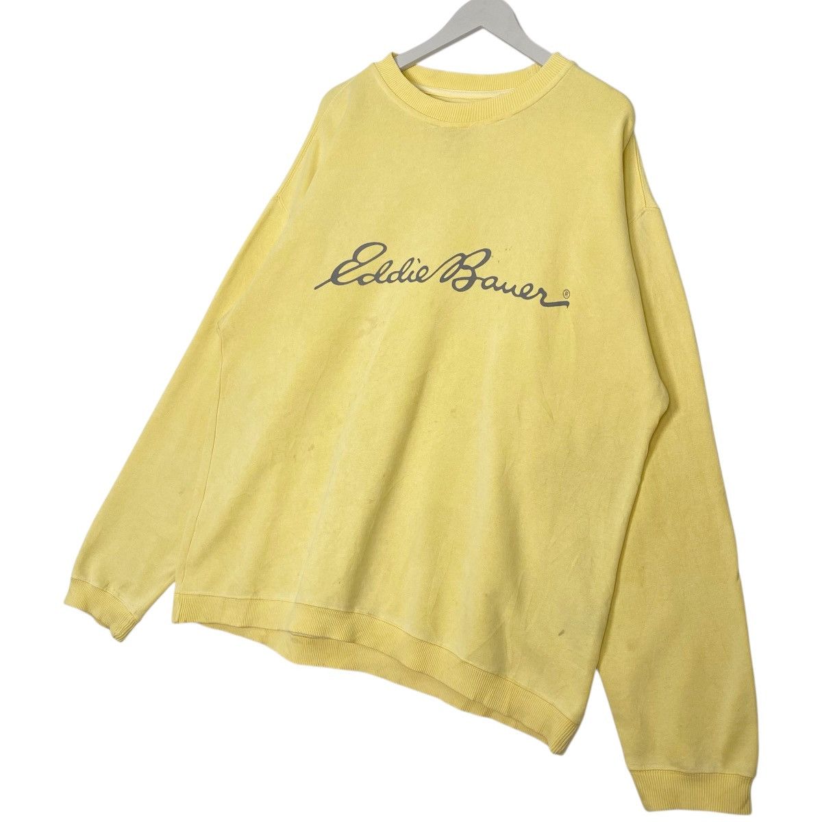 Vintage Vintage Ebtek Eddie Bauer Sweatshirt Yellow Big Logo Size L Size US L / EU 52-54 / 3 - 2 Thumbnail