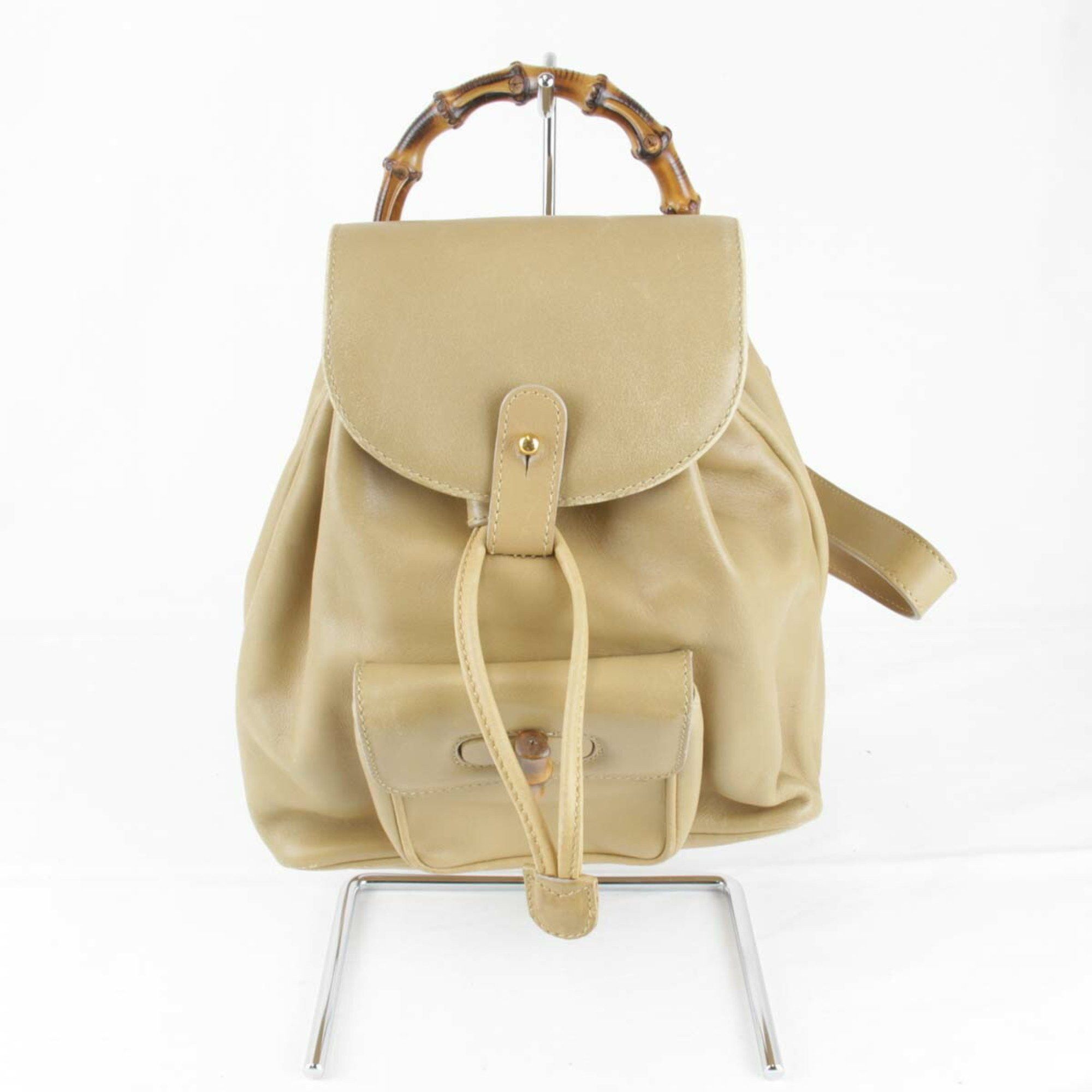 Gucci GUCCI 003・2058・0030 Backpack/Daypack Leather Beige Women's Size ONE SIZE - 1 Thumbnail