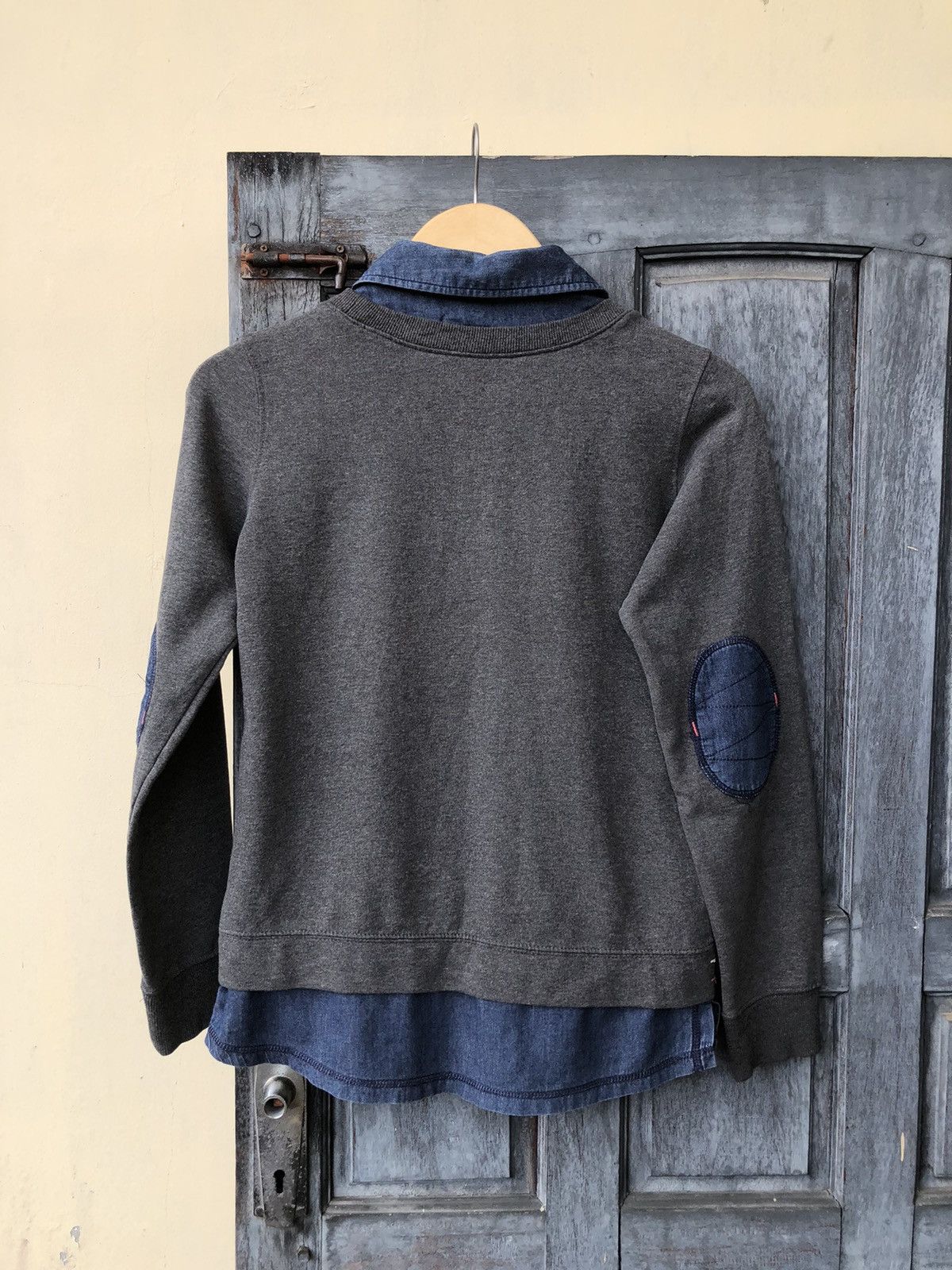Japanese Brand USALL Double Layer Sweatshirt Denim Lovely Poem You and Me 🩷 Size M / US 6-8 / IT 42-44 - 11 Thumbnail