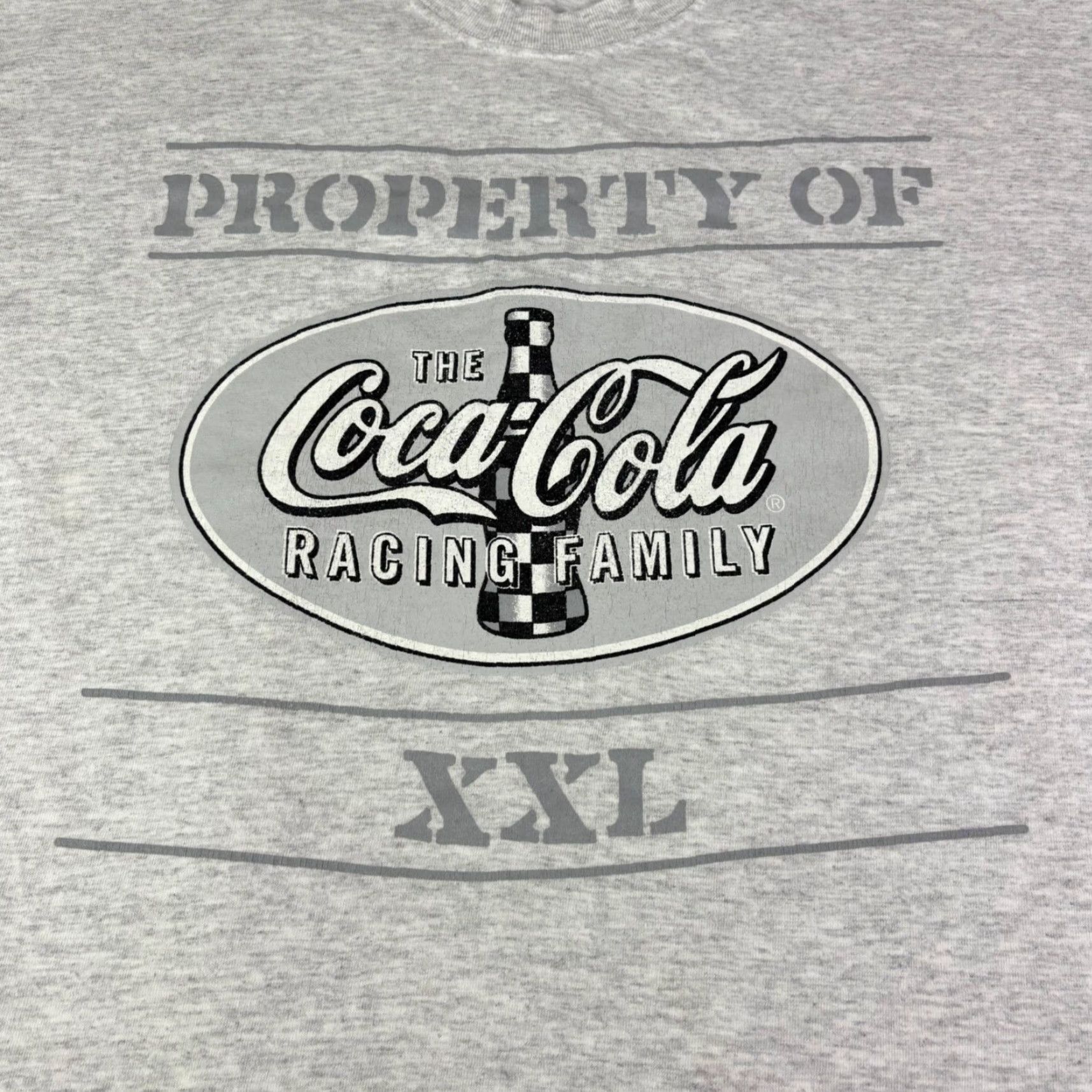 Hanes VINTAGE Coca Cola Racing Family Graphic T Shirt Mens 2XL Gray Cotton Short Sleeve Crew Neck Logo Retro 2000s Mens Size US XXL / EU 58 / 5 - 6 Thumbnail