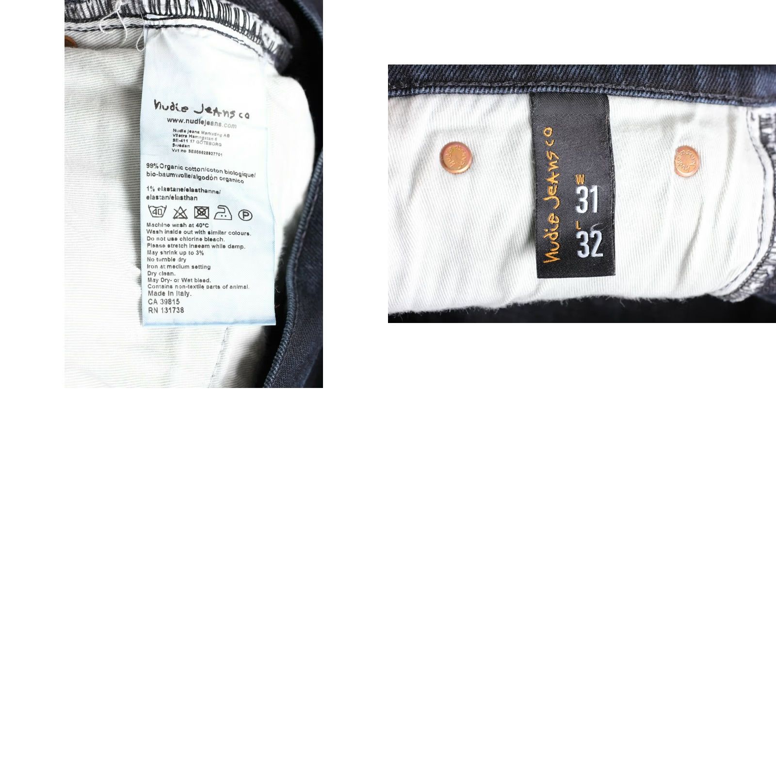 Nudie Jeans NUDIE JEANS GRIM TIM BLACK RING Stretch Jeans Men W30 L30 DZ1874 Size US 30 / EU 46 - 8 Thumbnail