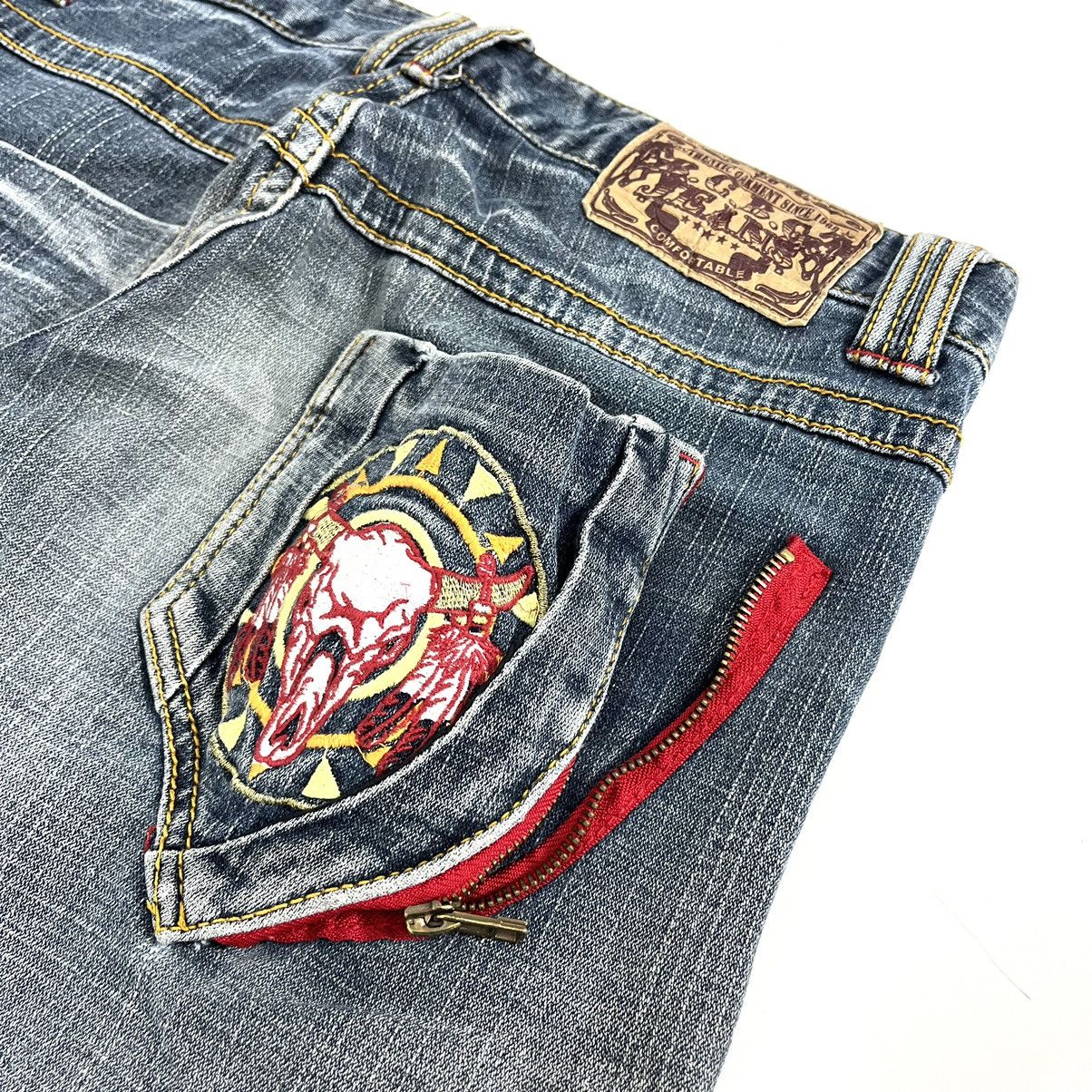 If Six Was Nine × Japanese Brand × Le Grande Bleu (L.G.B.) BCBG Flared Jeans Embroidered Bootcut Denim Pants Size 30" / US 8 / IT 44 - 5 Thumbnail