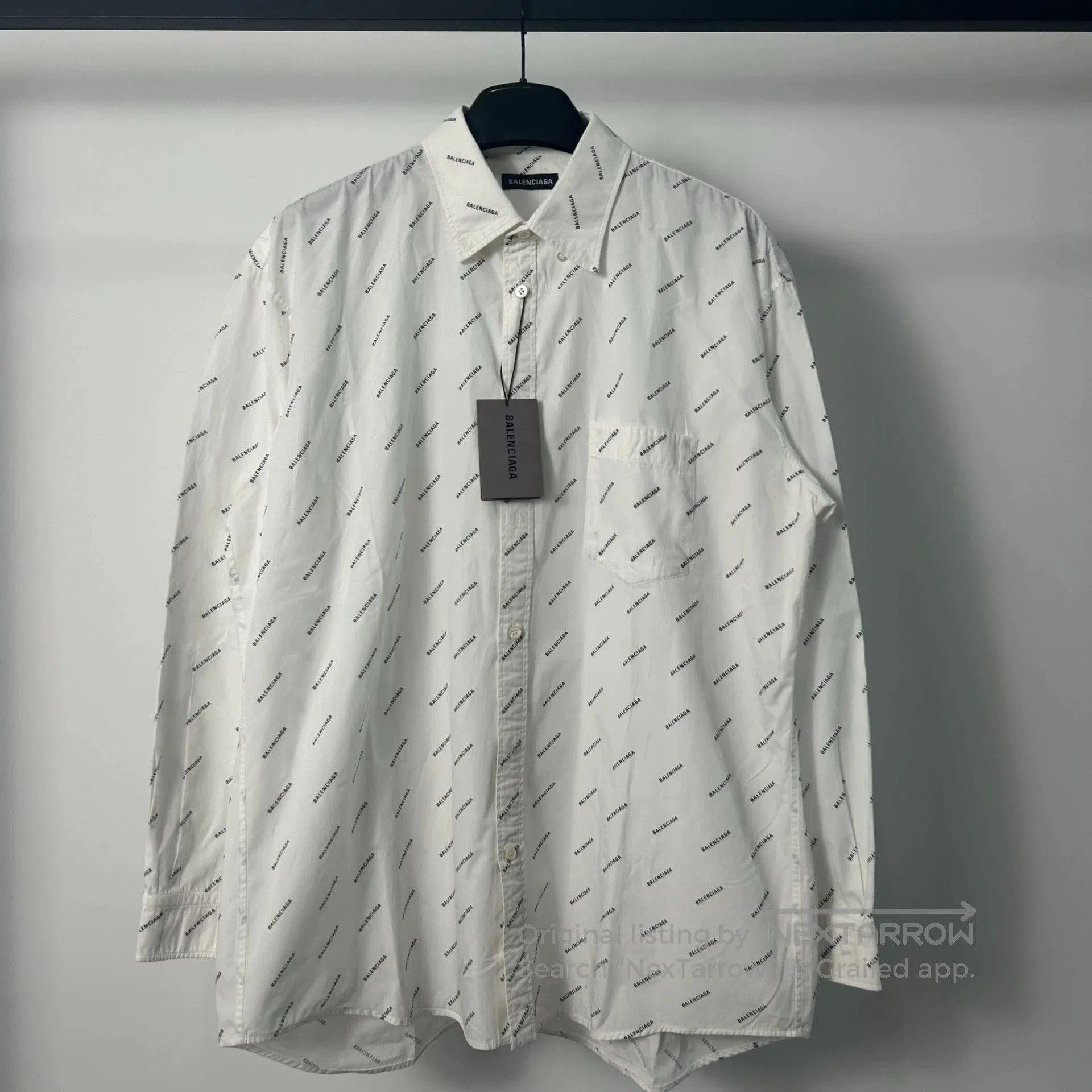 Balenciaga Printed Long Sleeve Shirt Size 41.