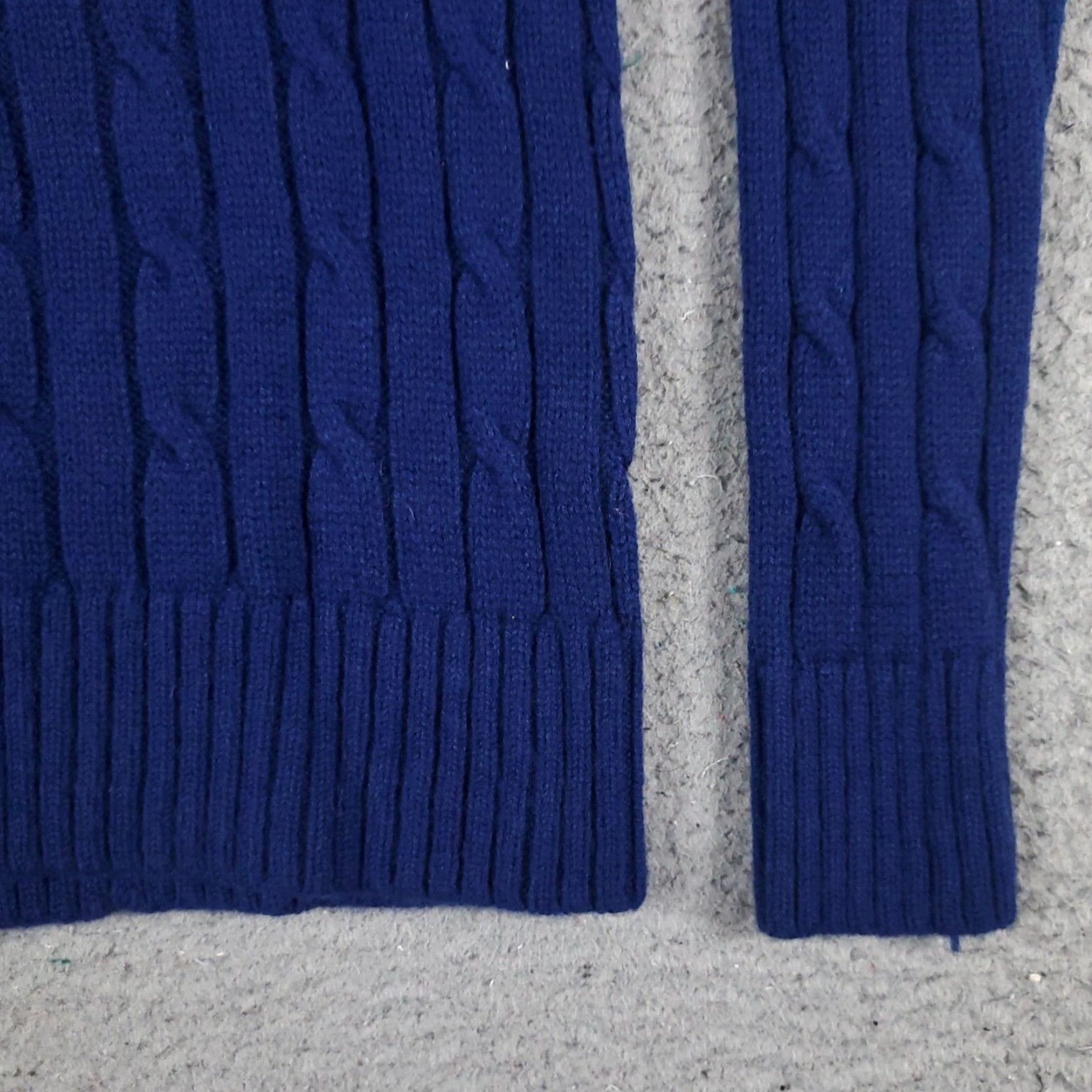 Vineyard Vines Vineyard Vines Blue Cable Knit Sweater Womens Small Long Sleeve Pullover Crew Neck Cotton Size S / US 4 / IT 40 - 4 Thumbnail