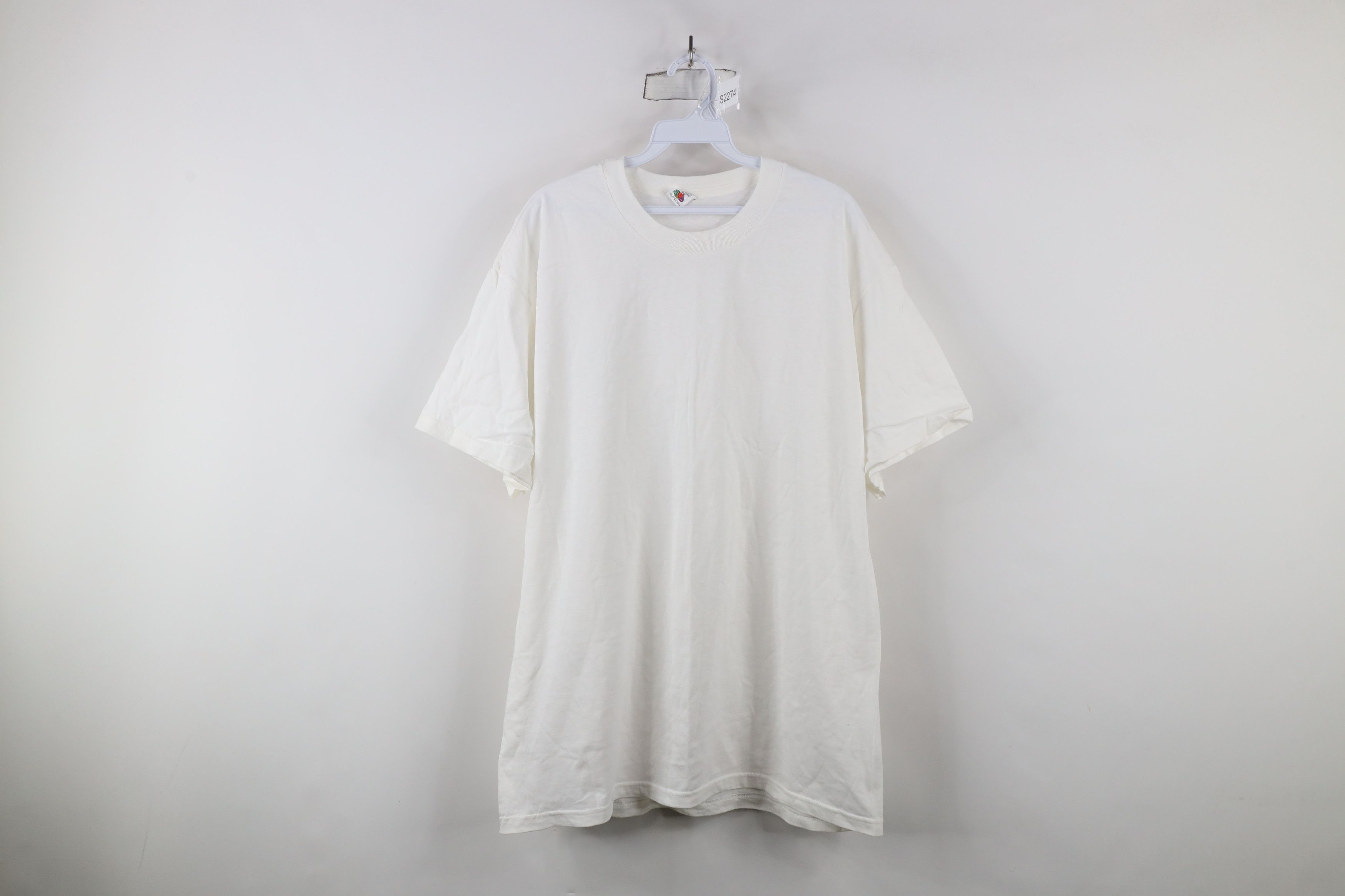 Vintage Vintage 90s Streetwear Cotton Short Sleeve T-Shirt White Size US XL / EU 56 / 4 - 1 Thumbnail