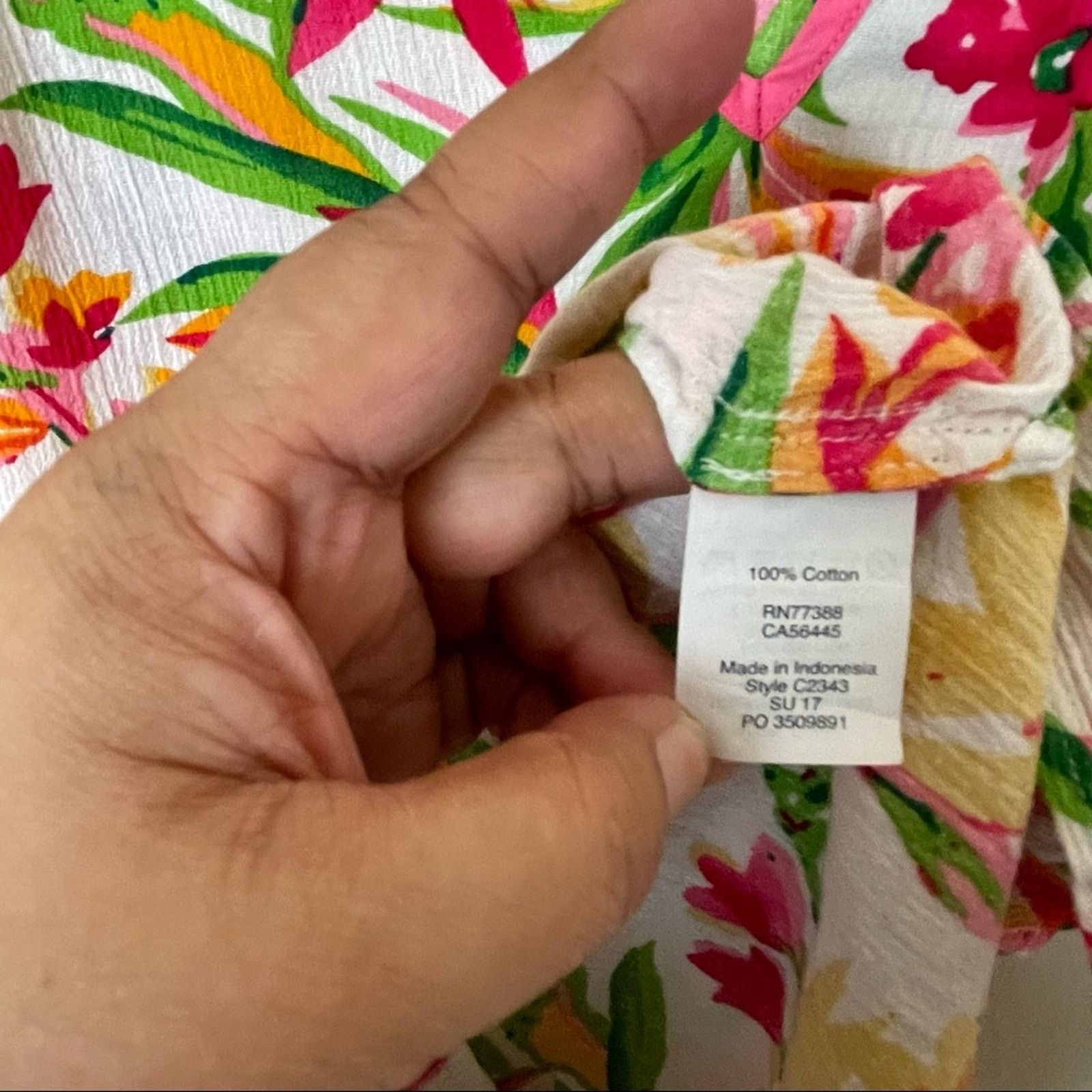 J.Crew J Crew Floral 3 QTR Sleeve Crinkle Fabric Pullover Small Size S / US 4 / IT 40 - 6 Thumbnail