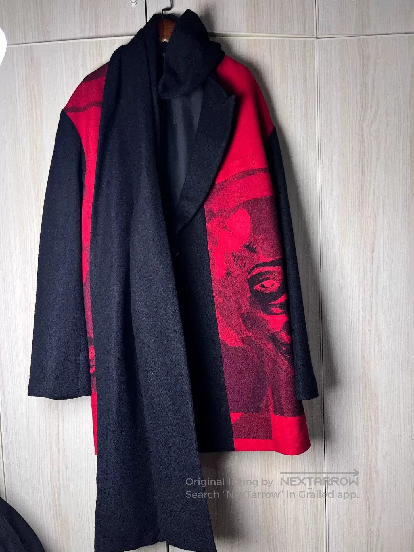 Yohji Yamamoto Yohji Yamamoto Red and Black Coat. Size US L / EU 52-54 / 3 - 2 Thumbnail