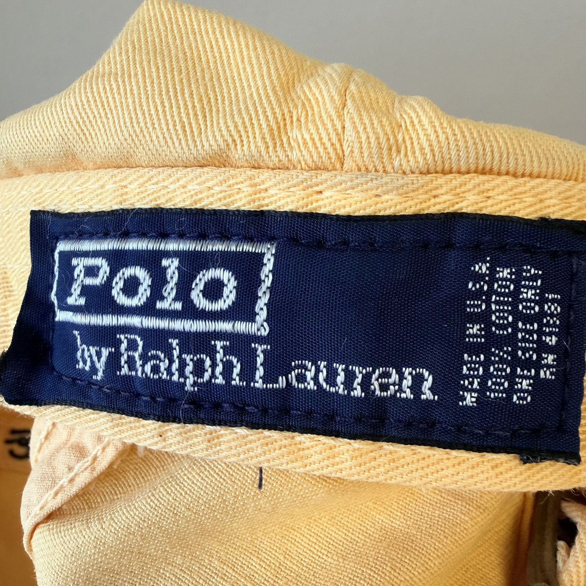 Polo Ralph Lauren Vintage Polo Ralph Lauren Yellow Chino Cap Navy Pony USA Size ONE SIZE - 11 Thumbnail