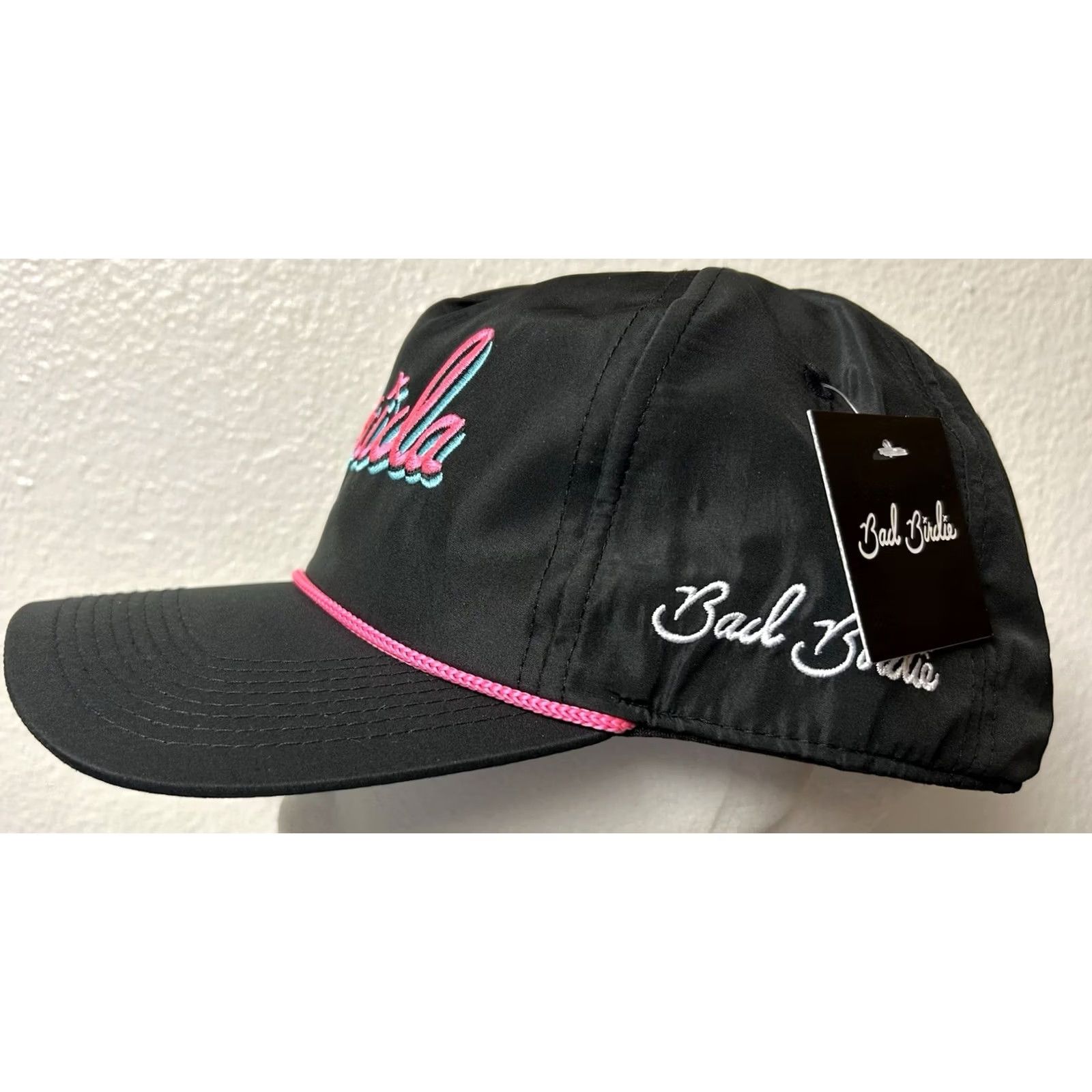 Roper Bad Birdie Men’s Florida Rope Golf Hat Adjustable Black/Pink Snapback Size ONE SIZE - 4 Thumbnail