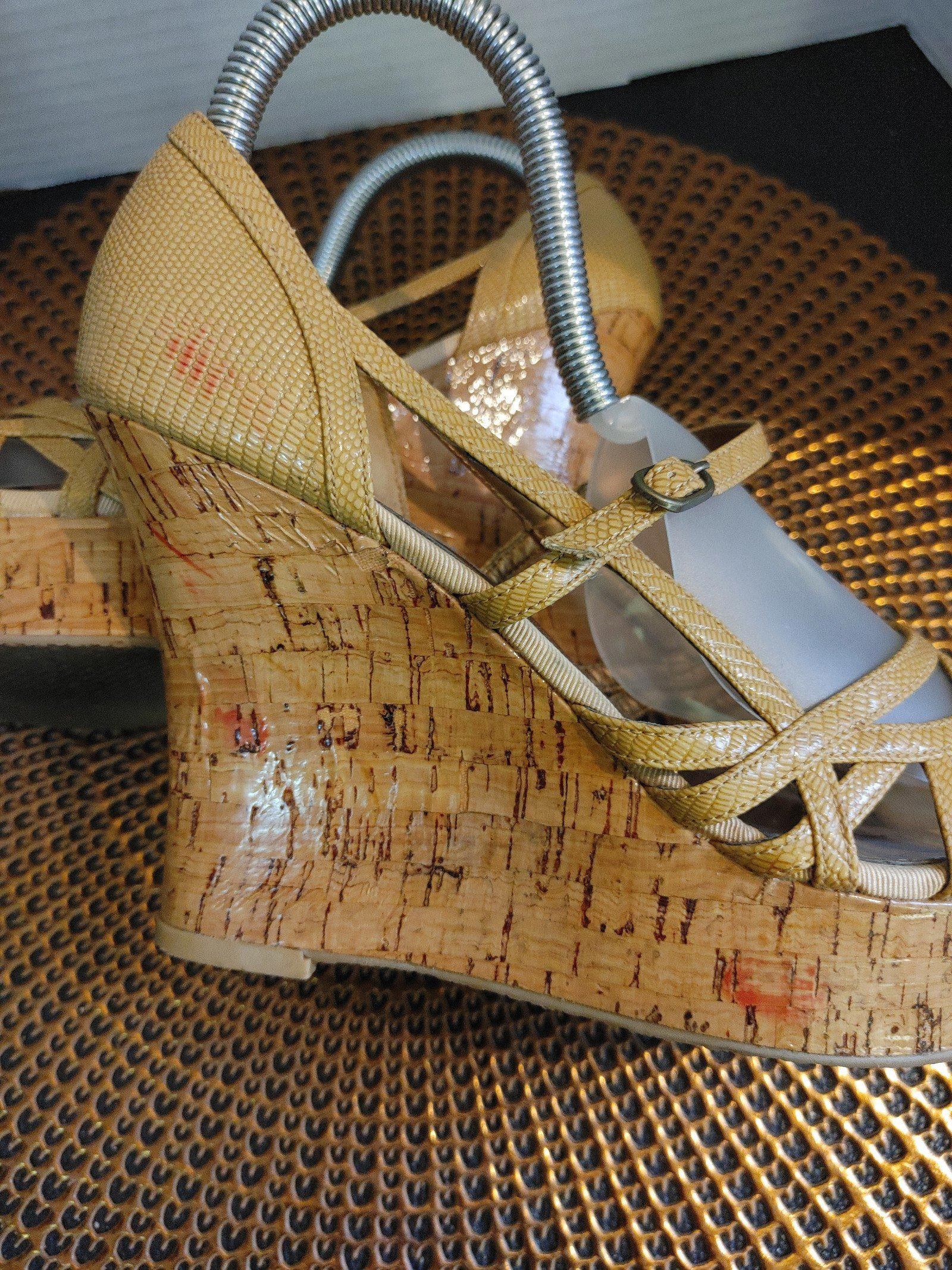 Ted Baker Bakers Porscha Strappy Cork Platform Wedge Heels Size 7.5B Size US 7.5 / IT 37.5 - 6 Thumbnail