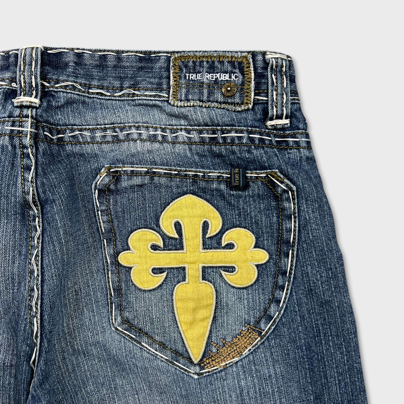 Vintage Vintage True Republic Jeans 34x30 Straight Baggy Denim Pants Size US 34 / EU 50 - 7 Thumbnail