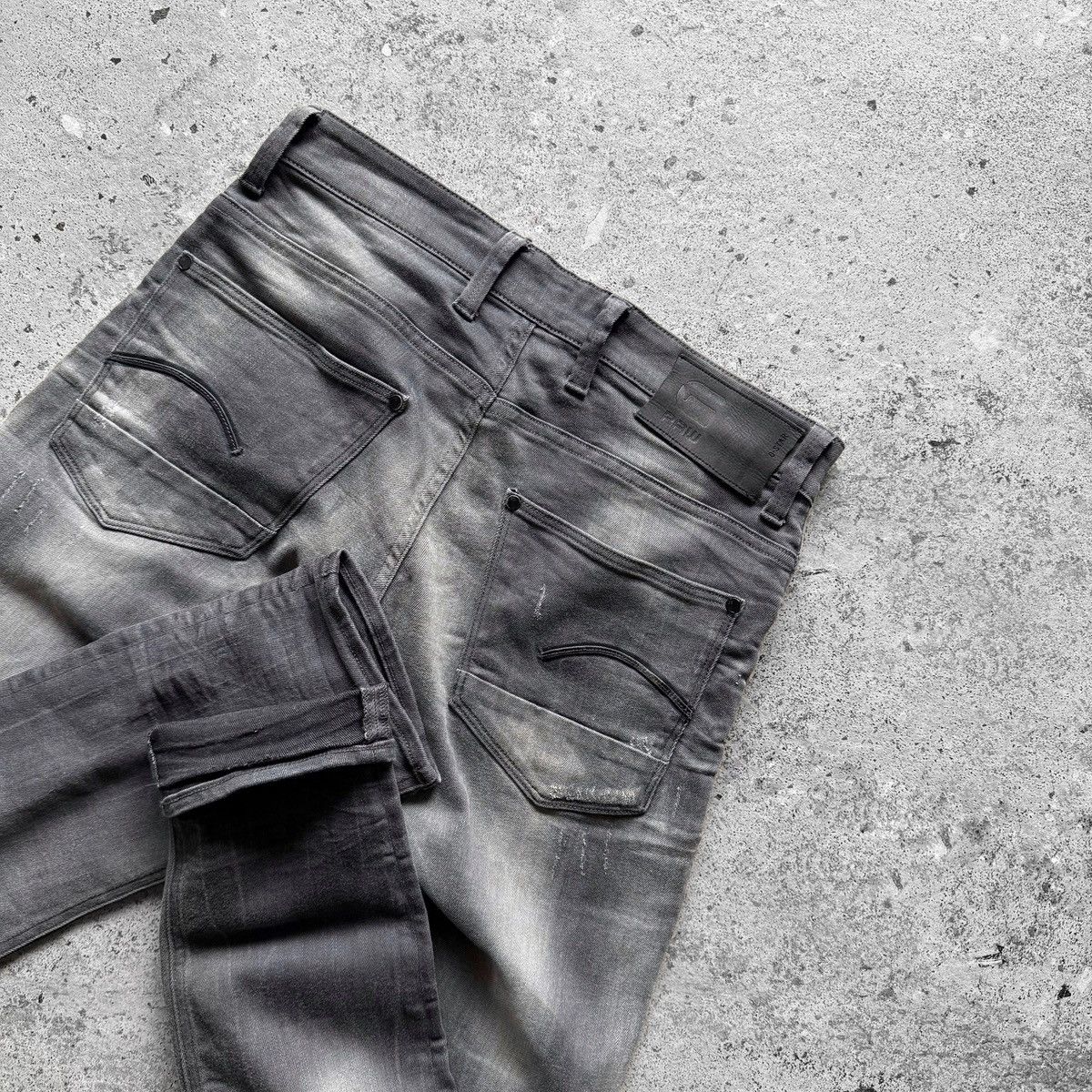 G-Star G-Star Raw Mens Grey Washed Tapered Slim Fit Denim Jeans Size US 32 / EU 48 - 7 Thumbnail