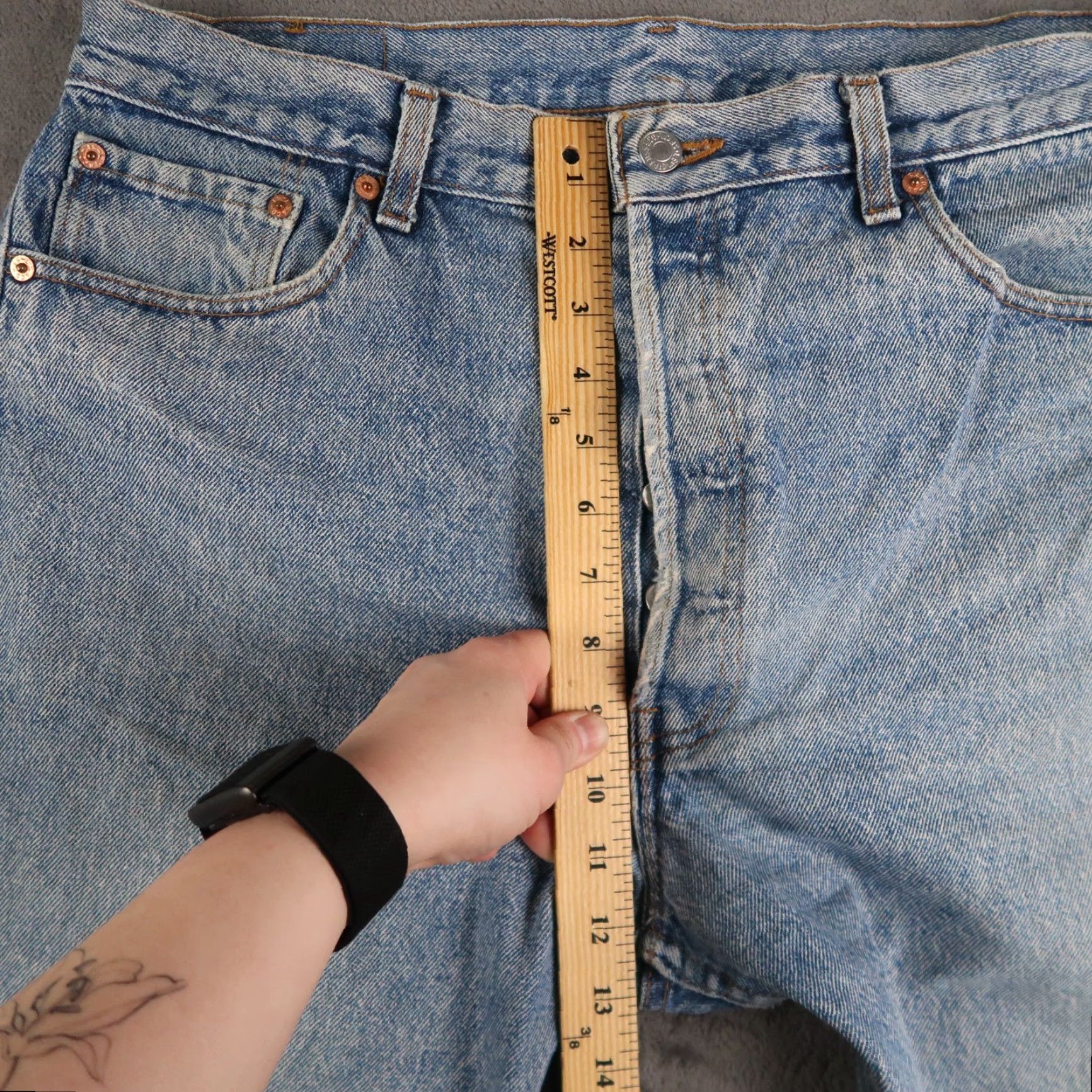 Levi's VINTAGE Levi's 501 Jeans Denim Blue 36x30 Mens USA Straight 90s 5-Pocket Design Size US 36 / EU 52 - 7 Thumbnail