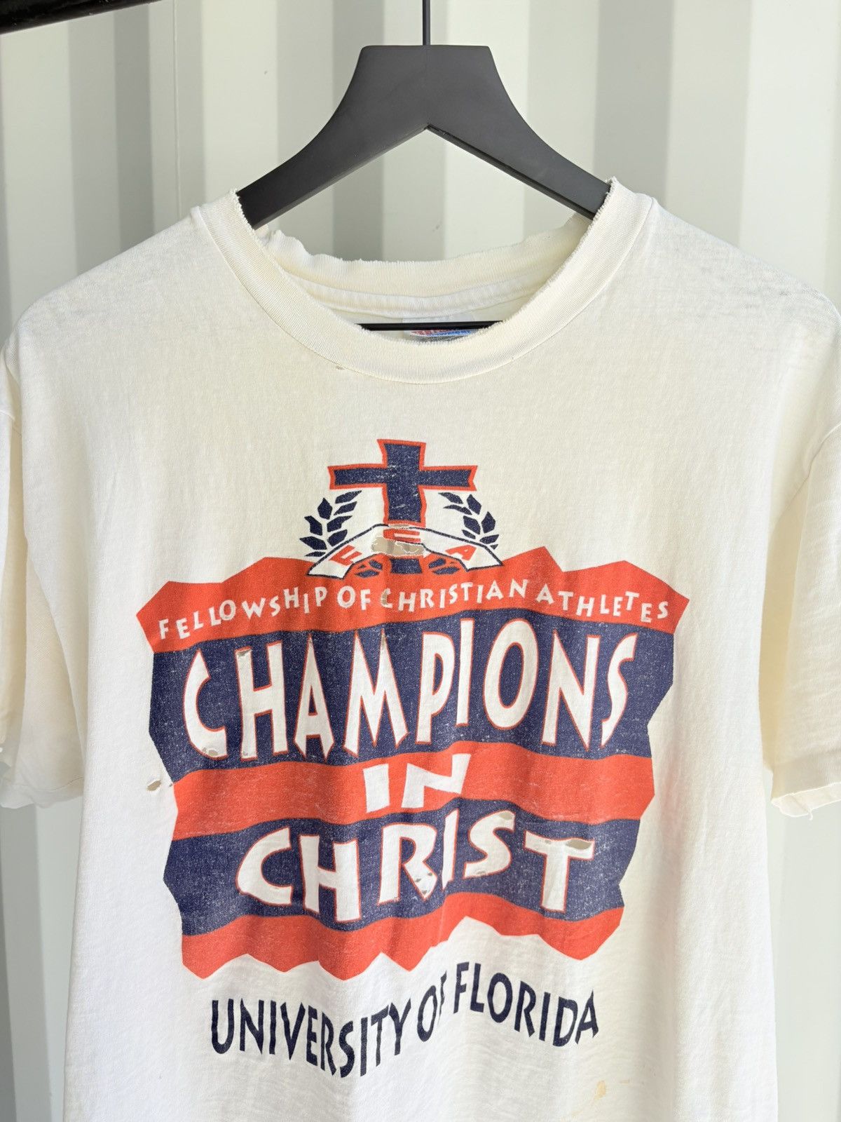 Vintage Thrashed Jesus Christ Faded Distressed Shirt GRUNGE Band Size US L / EU 52-54 / 3 - 6 Thumbnail