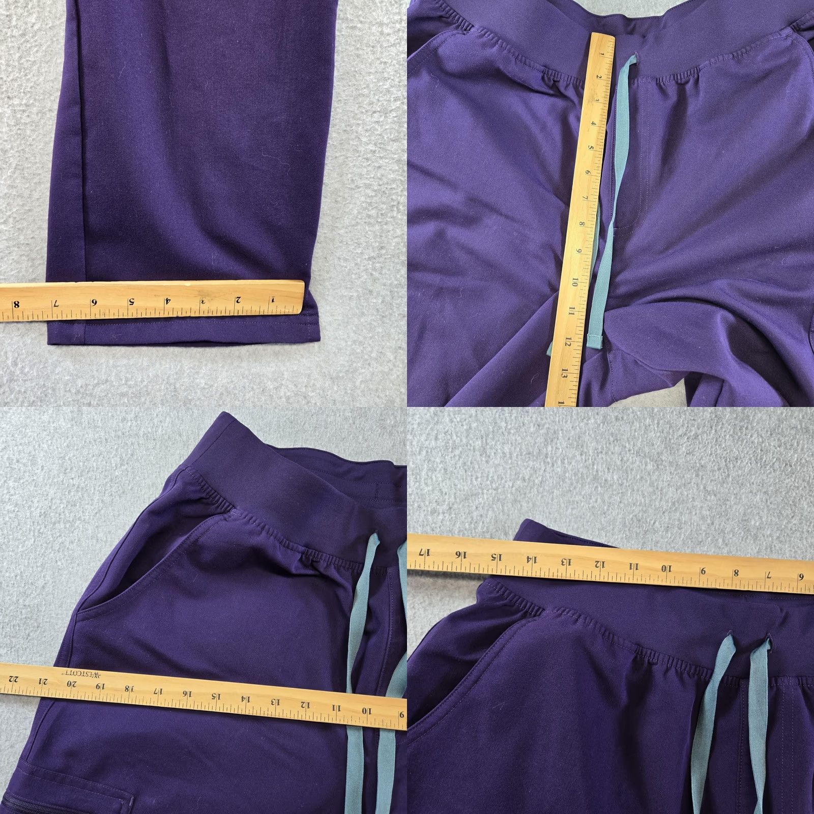 Vintage FIGS Pants Mens 36x32 Purple Cargo Relaxed Knit Polyester Viscose Spandex Size US 33 - 8 Thumbnail