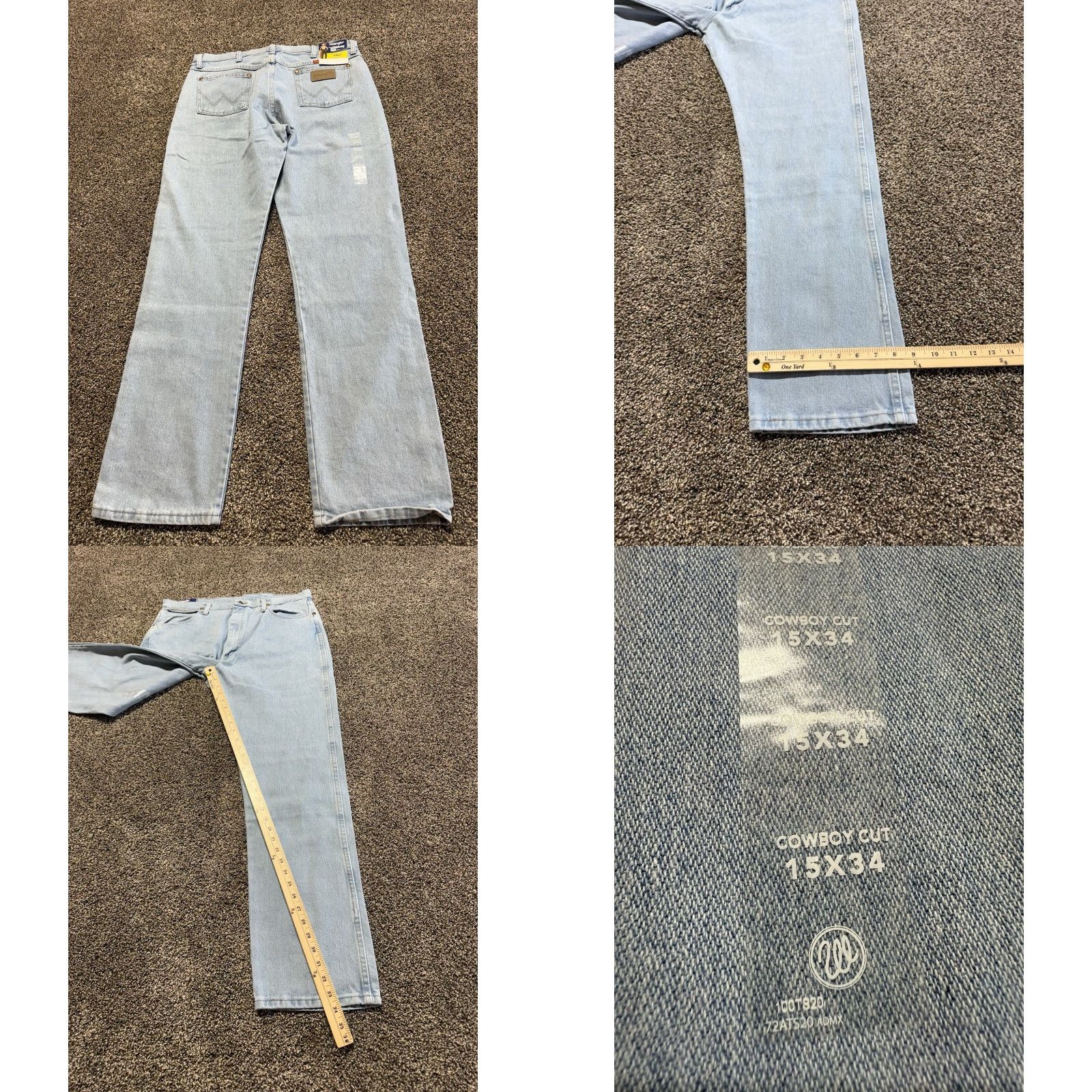Wrangler VINTAGE? No. Wrangler Jeans 14MWZ Women's Slim Bootcut Blue Denim 15x34 36" Waist 34" Inseam 5-Pocket Size 36" / US 14 / IT 50 - 8 Thumbnail