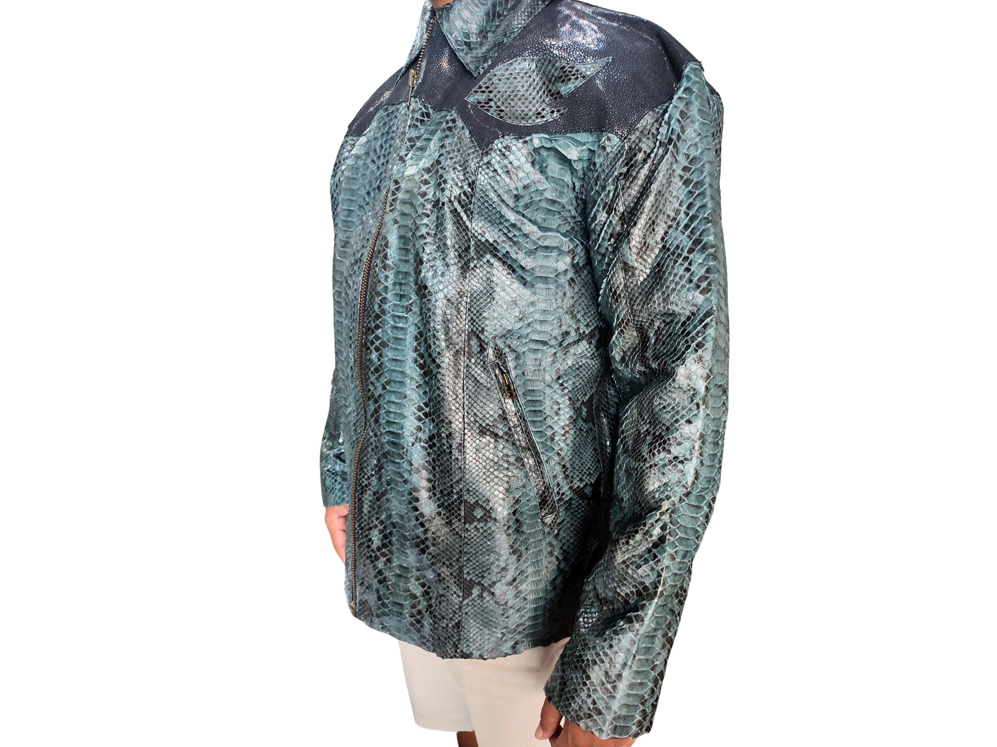 Handmade Snakeskin Jacket for Men with Stingray Skin Accents Size US M / EU 48-50 / 2 - 5 Thumbnail
