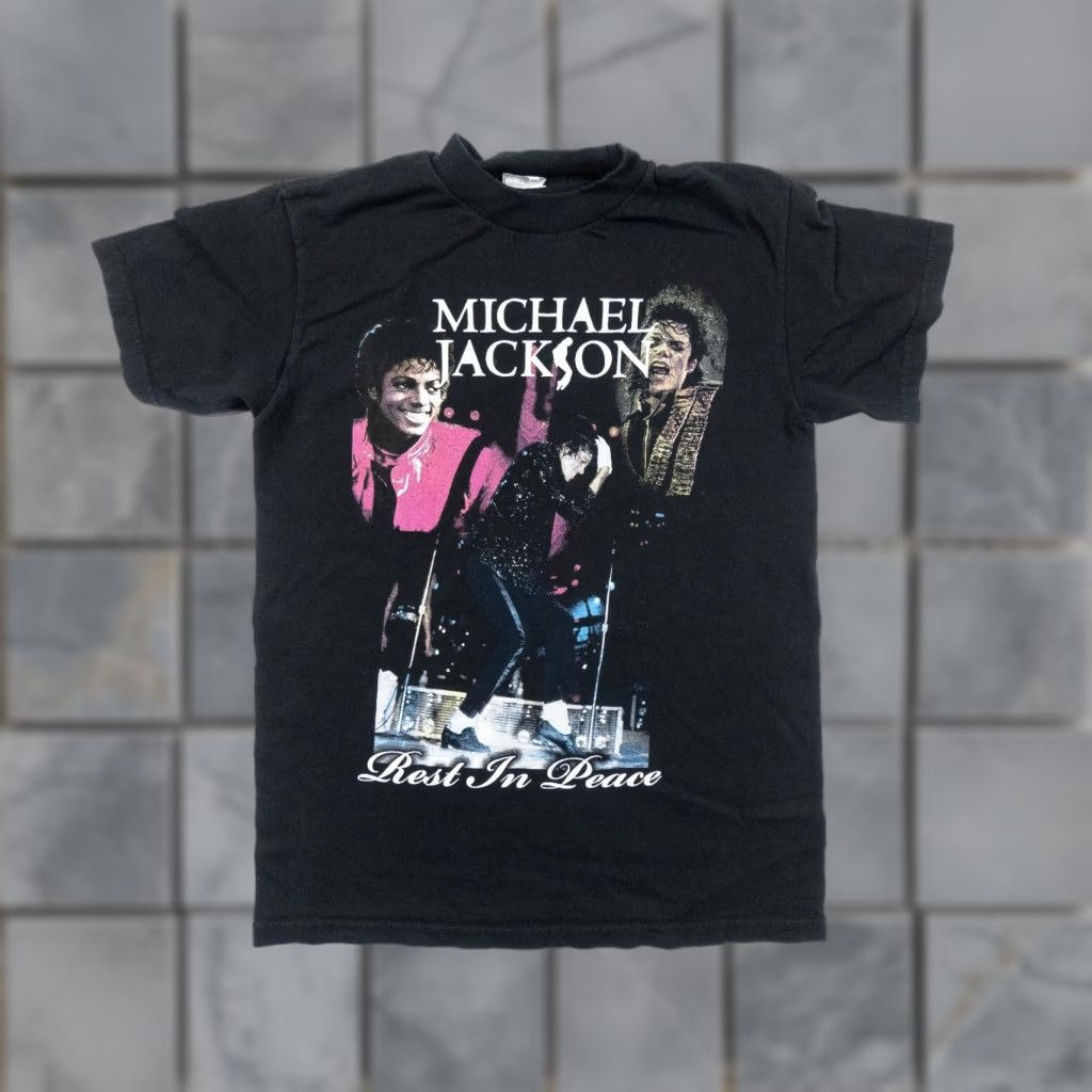 Vintage VINTAGE Michael Jackson Shirt Unisex Adults Small Black T-Shirt Music Printed RIP 90s Mens Size US S / EU 44-46 / 1 - 1 Thumbnail
