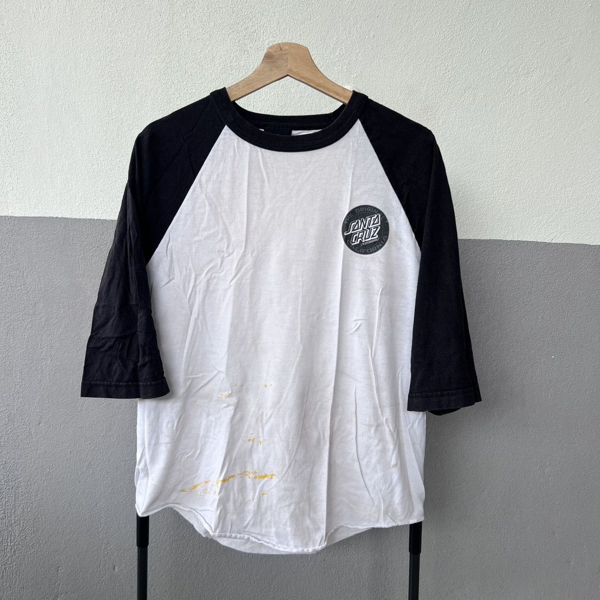 Santa Cruz Skateboards Y2K NHS Santa Cruz Skateboards Painted Raglan Tee Size US L / EU 52-54 / 3 - 1 Thumbnail