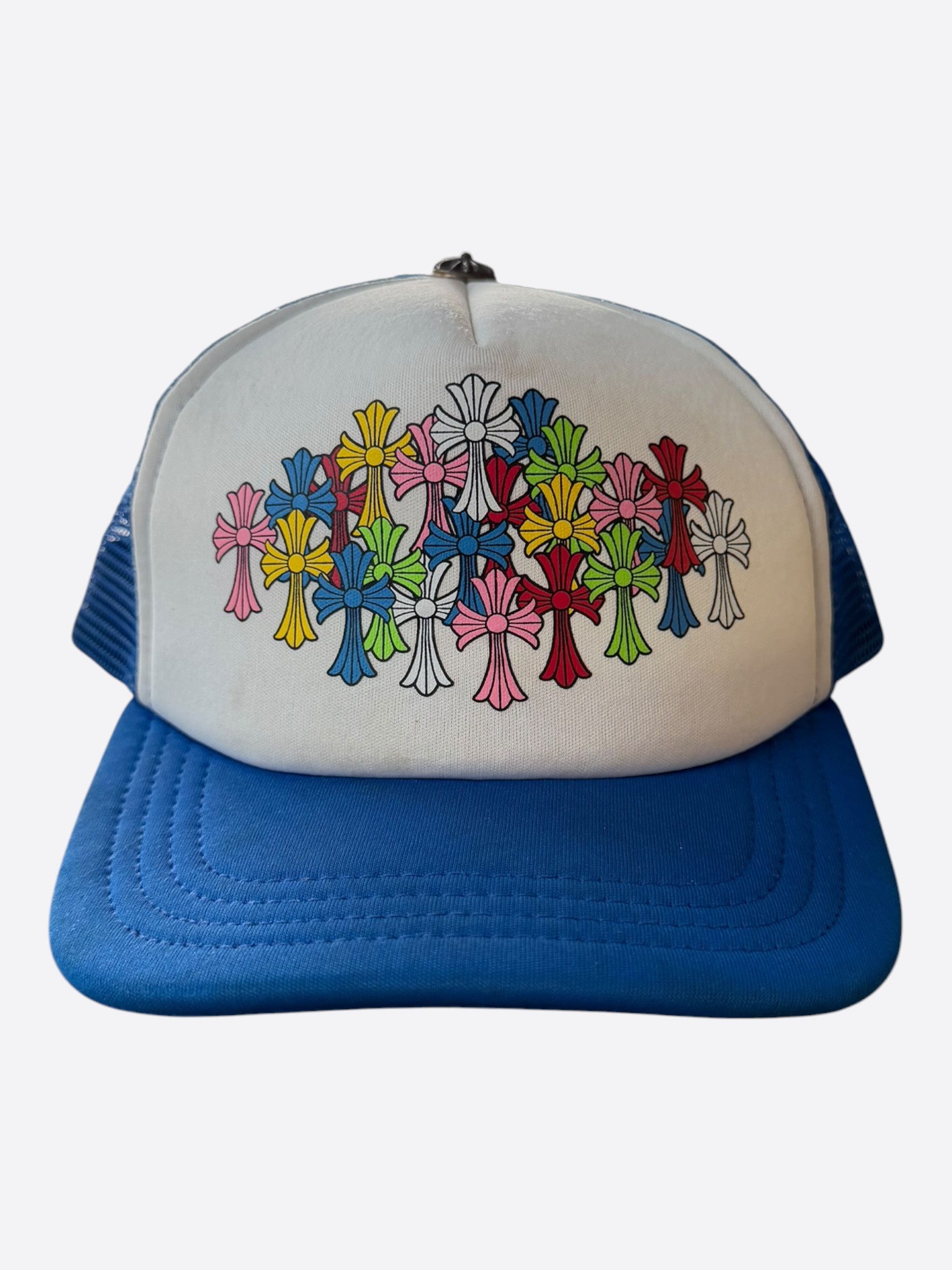 Chrome Hearts Chrome Hearts Blue & White Multicolor Cross Trucker Hat Size ONE SIZE - 1 Thumbnail