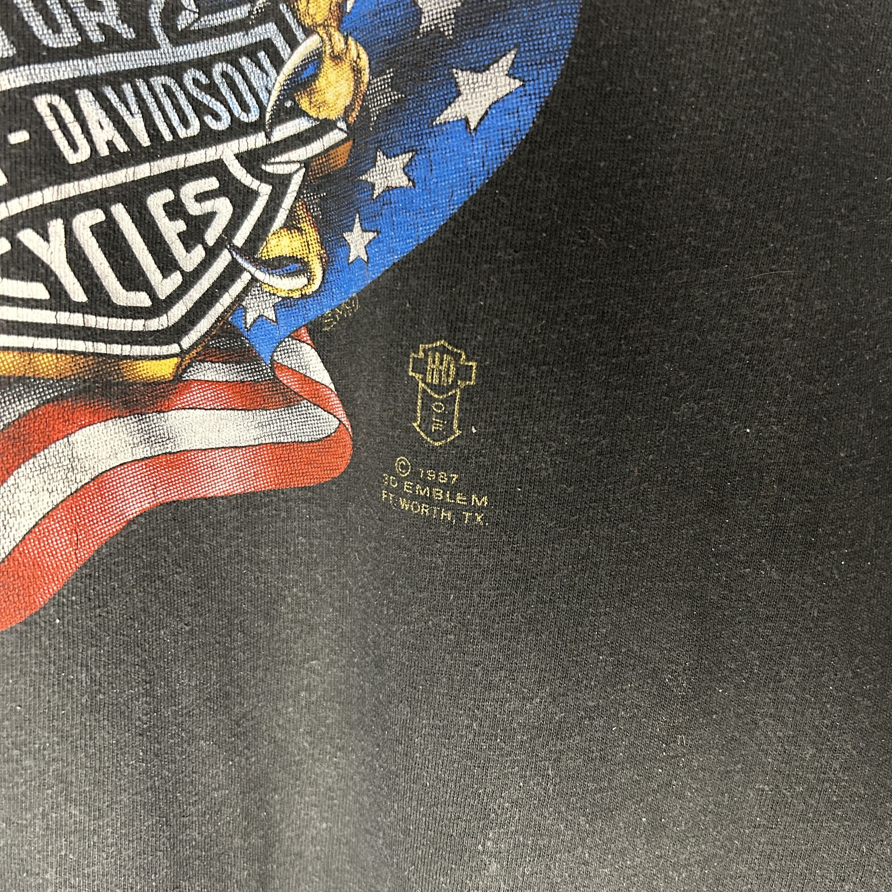 Harley Davidson Harley Davidson Eagle 1987 3D Emblem T-shirt Size US XL / EU 56 / 4 - 5 Thumbnail