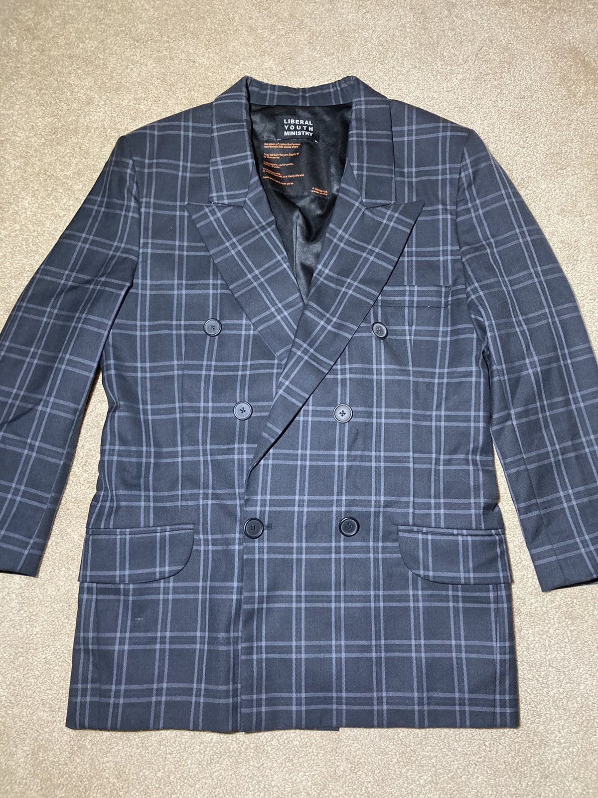 Liberal Youth Ministry SS21 Liberal Youth Ministry Suit Jacket Plaid Pattern 2021 B Size 46R - 1 Thumbnail