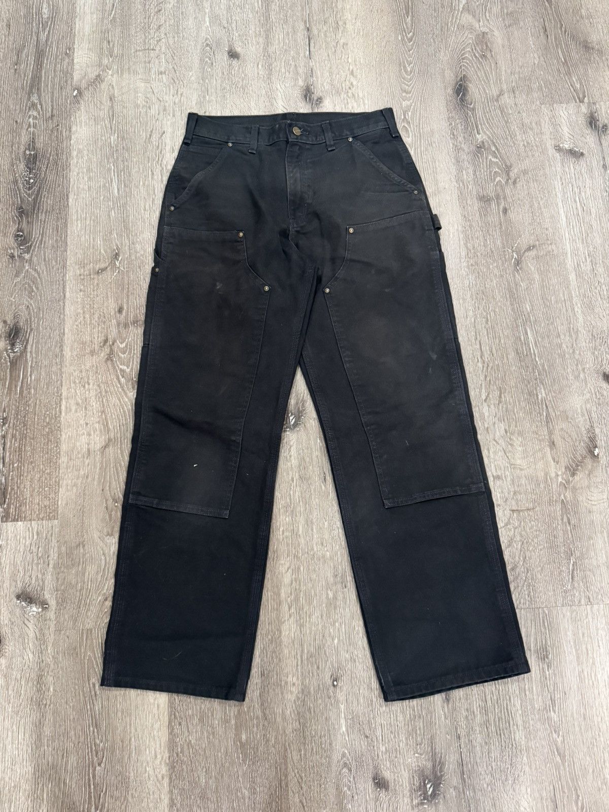 Carhartt Carhartt double knee new black studded pants | Grailed