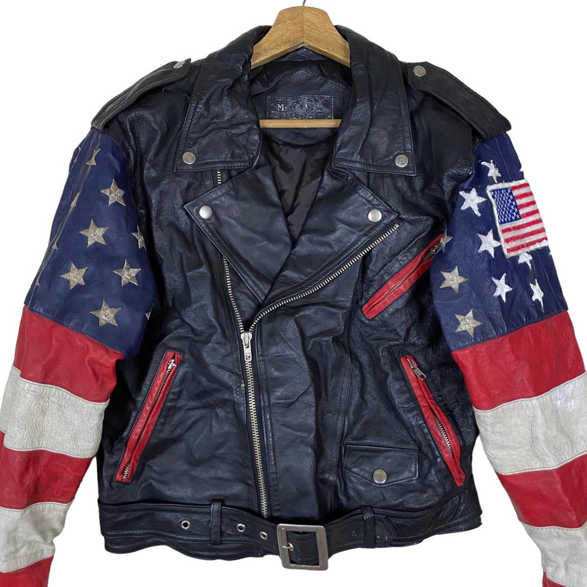 Harley Davidson × Vintage Vintage USA Flag Embroidered Patches Rockabilly Motorcycle Size M / US 6-8 / IT 42-44 - 3 Thumbnail