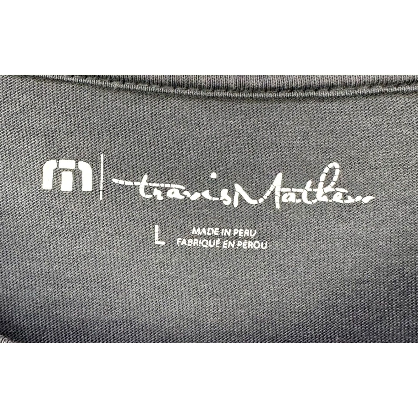 TravisMathew Travis Mathew T-Shirt Short Sleeve Tee Mens Large Black American Flag Crew Neck Graphic Print Size US L / EU 52-54 / 3 - 4 Thumbnail