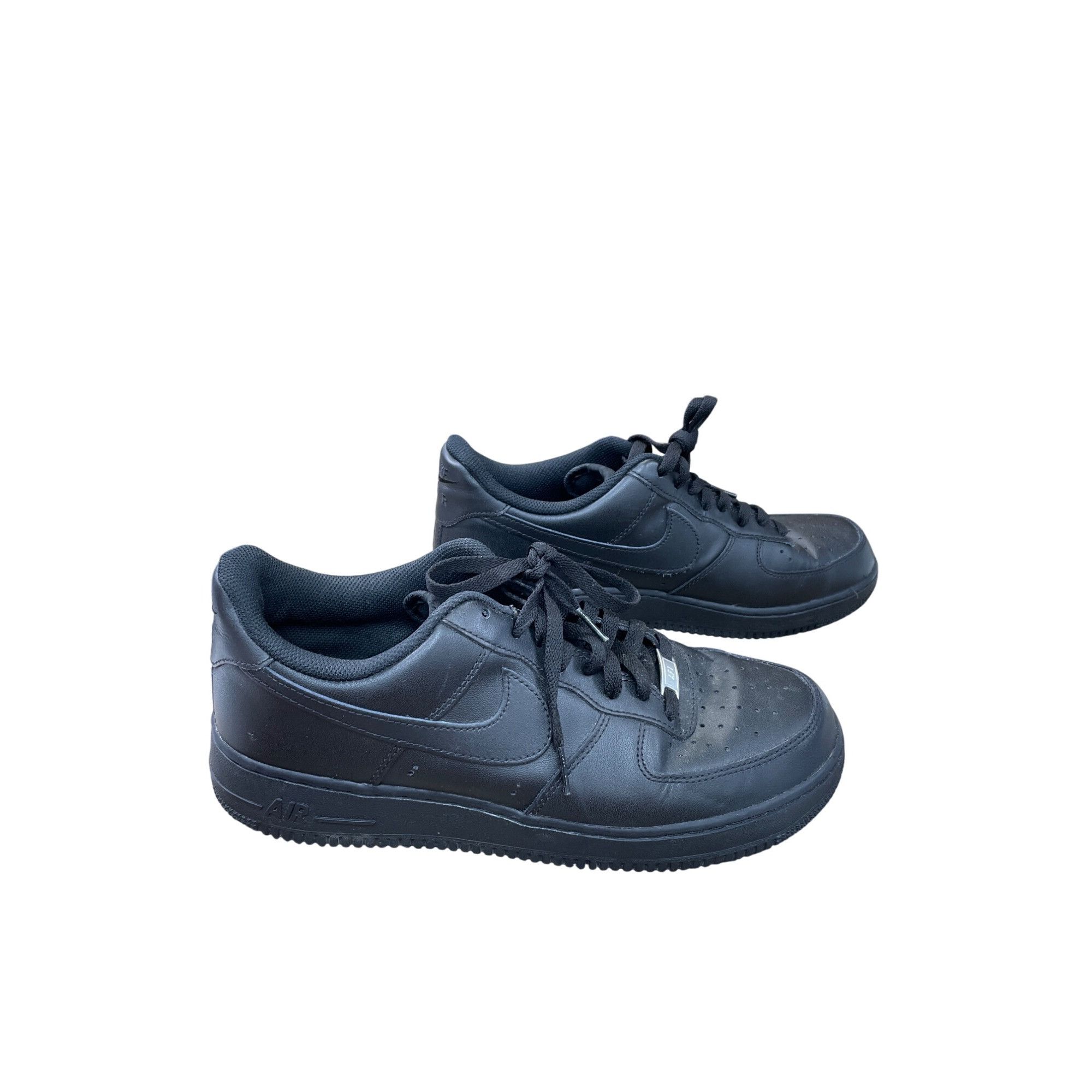 Nike Nike Air Force 1 Low Triple Black Leather Sneakers Mens Size Size US 11 / EU 44 - 4 Thumbnail