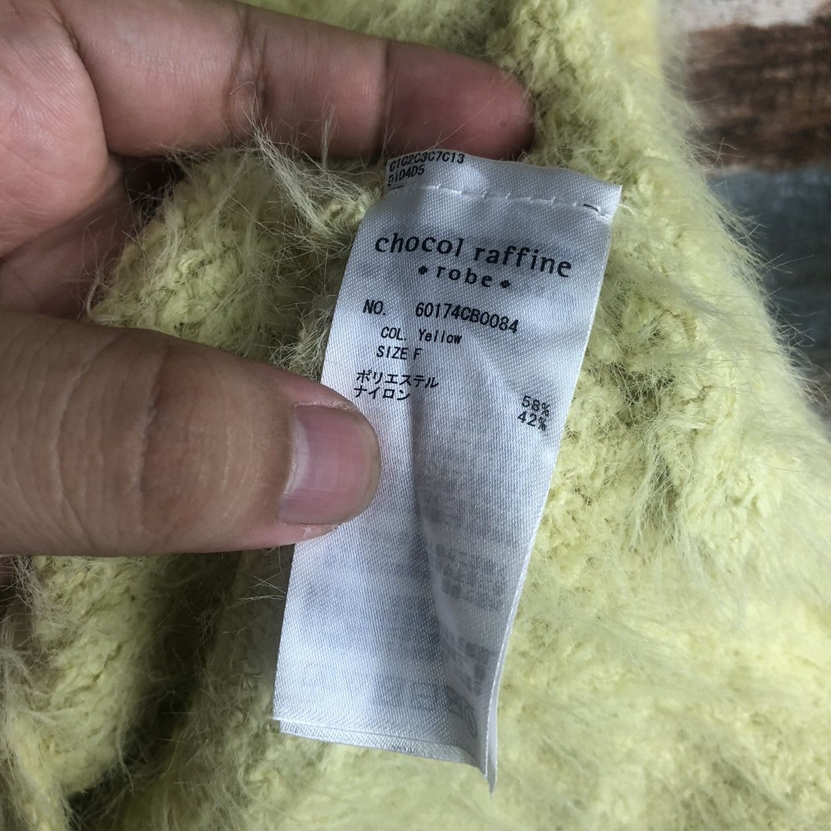 Vintage DL Choco Raffine Yellow Mohair Knitwear #C541 Size M / US 6-8 / IT 42-44 - 11 Thumbnail