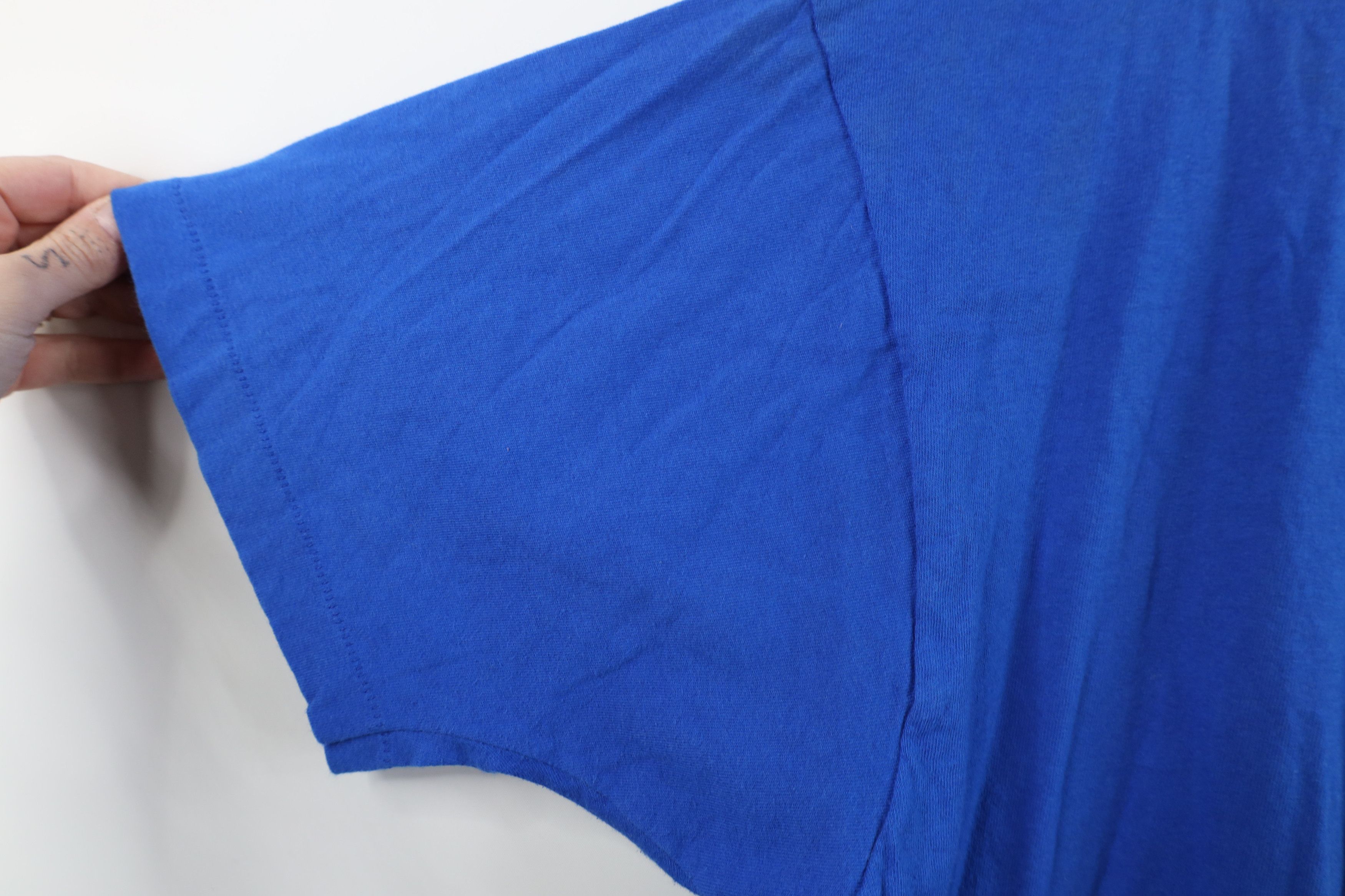 Vintage Vintage 90s Streetwear Blank Cotton T-Shirt Royal Blue USA Size US XXL / EU 58 / 5 - 7 Thumbnail
