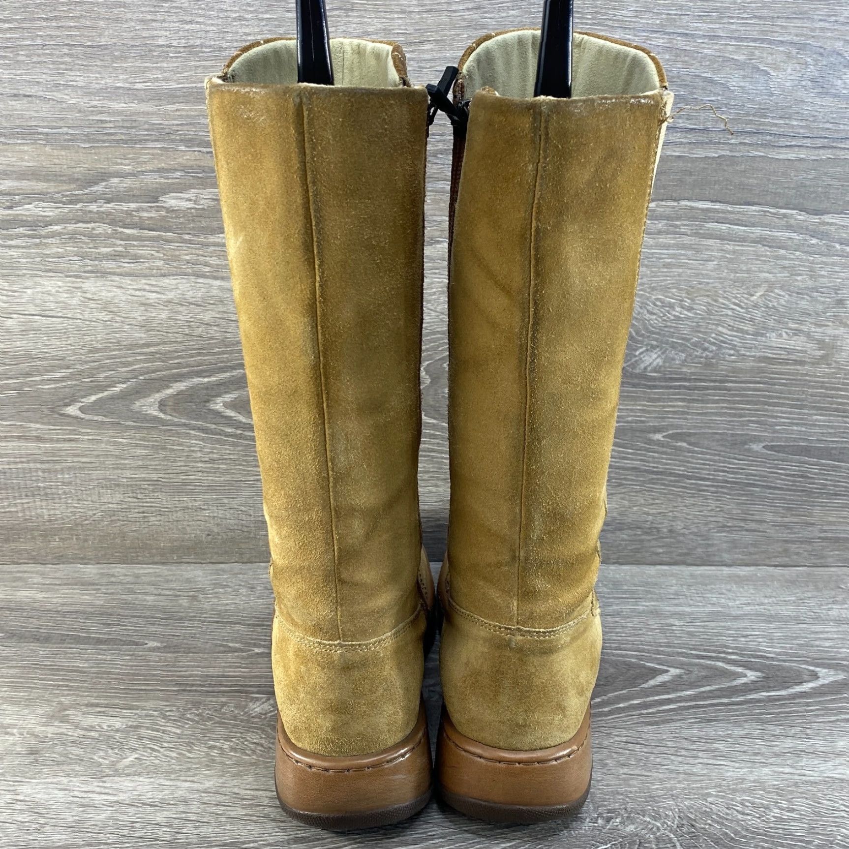 Dansko Dansko Boots Women's 6.5-7 EU 37 Embroidered Tan Fleur Suede Leather Mid Calf Boots Size US 6.5 / IT 36.5 - 7 Thumbnail