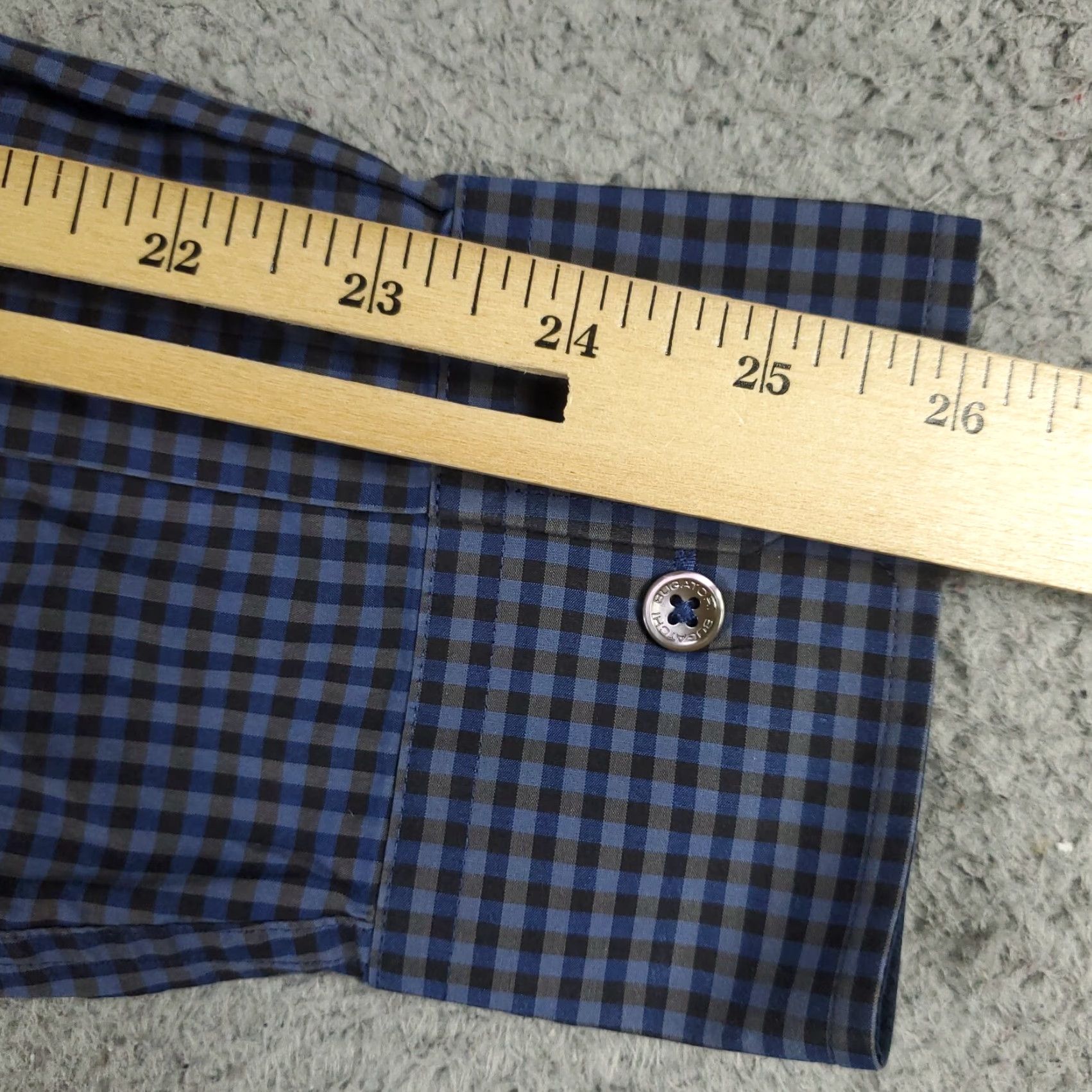BUGATCHI Bugatchi Shirt Mens Large Blue Check Button-Up Long Sleeve Casual Business Wearable Shirt Men's Large Blue Check Button-Up Shirt Size US L / EU 52-54 / 3 - 6 Thumbnail