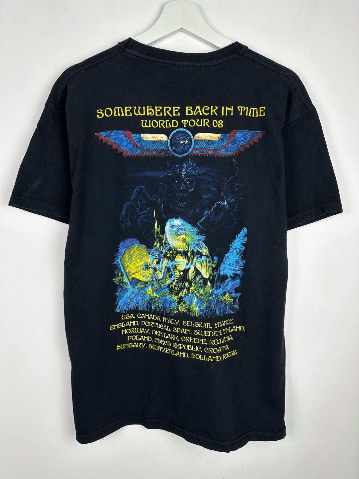 Band Tees Y2K Iron Maiden Back In Time Metal Rock Band Graphic T Shirt Size US M / EU 48-50 / 2 - 2 Thumbnail