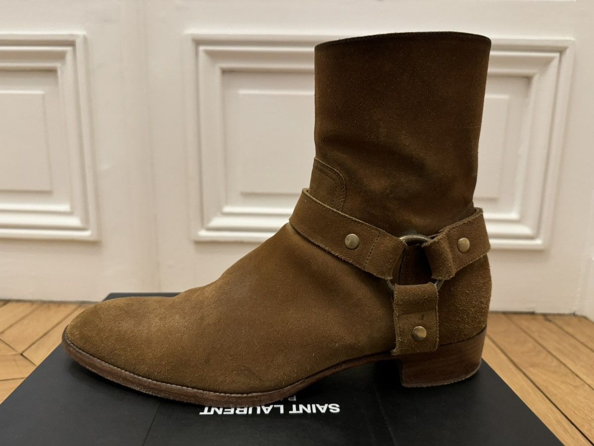 Hedi Slimane × Saint Laurent Paris Saint Laurent Wyatt Harness Boots in Ochre Size US 8.5 / EU 41-42 - 7 Thumbnail