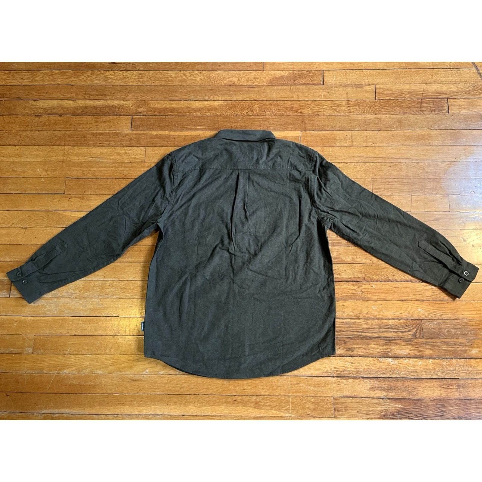 Vintage Woolrich Shirt Mens Large Green Label Chamois Cloth Flannel Button-Up Long Sleeve Pockets Solid Cotton Vintage: No Size US L / EU 52-54 / 3 - 6 Thumbnail