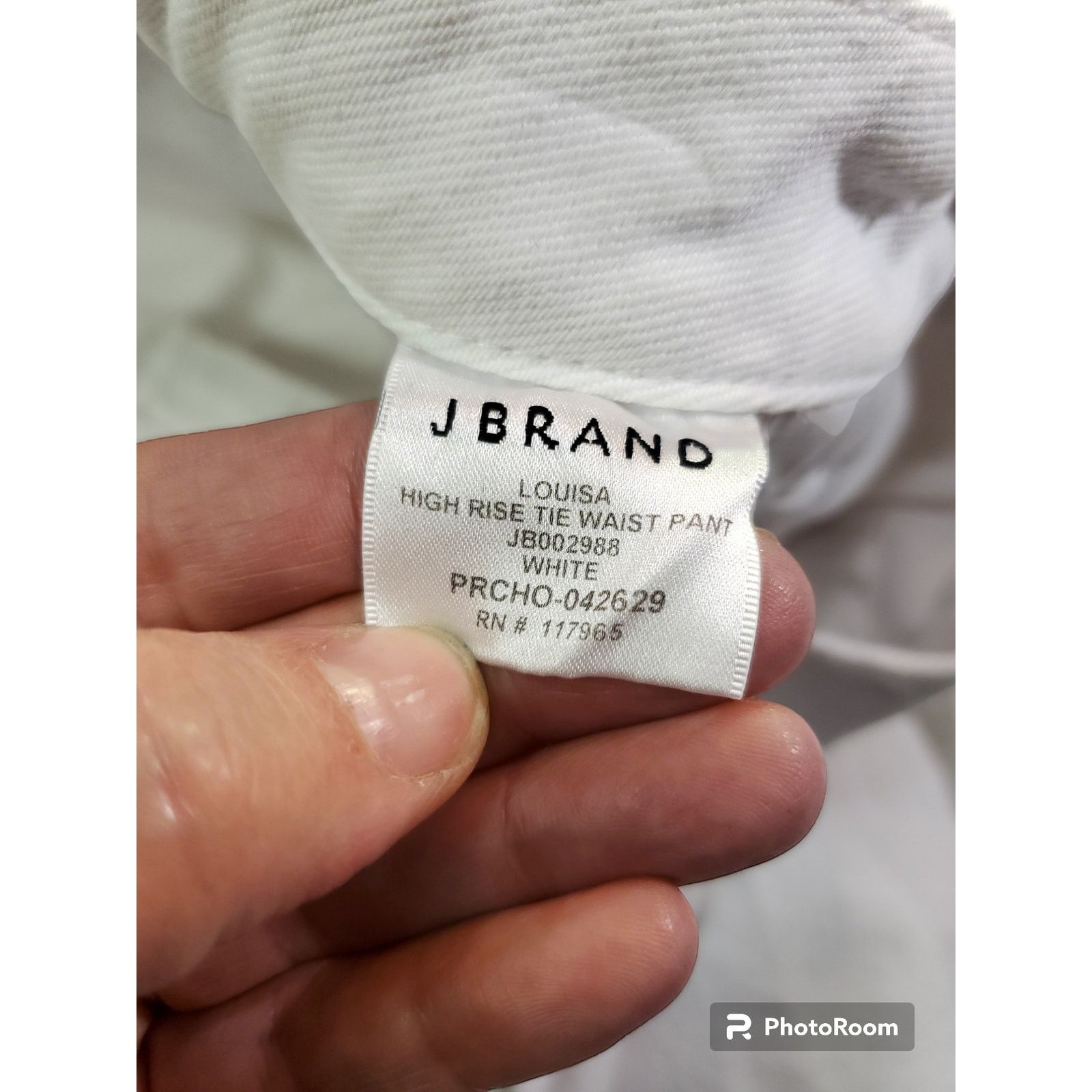J Brand J Brand | White Louisa High Rise Tie Waist jeans | Size 32 Size 32" / US 10 / IT 46 - 7 Thumbnail