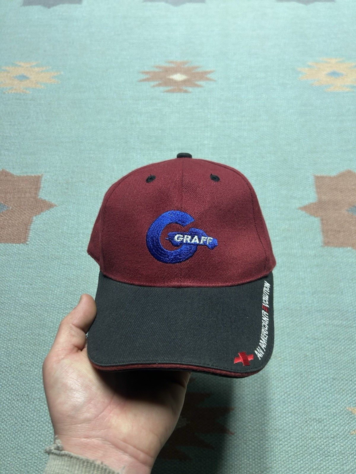 Vintage Vtg strap hat Chevy Graff car dealership bay city Michigan Size ONE SIZE - 2 Thumbnail